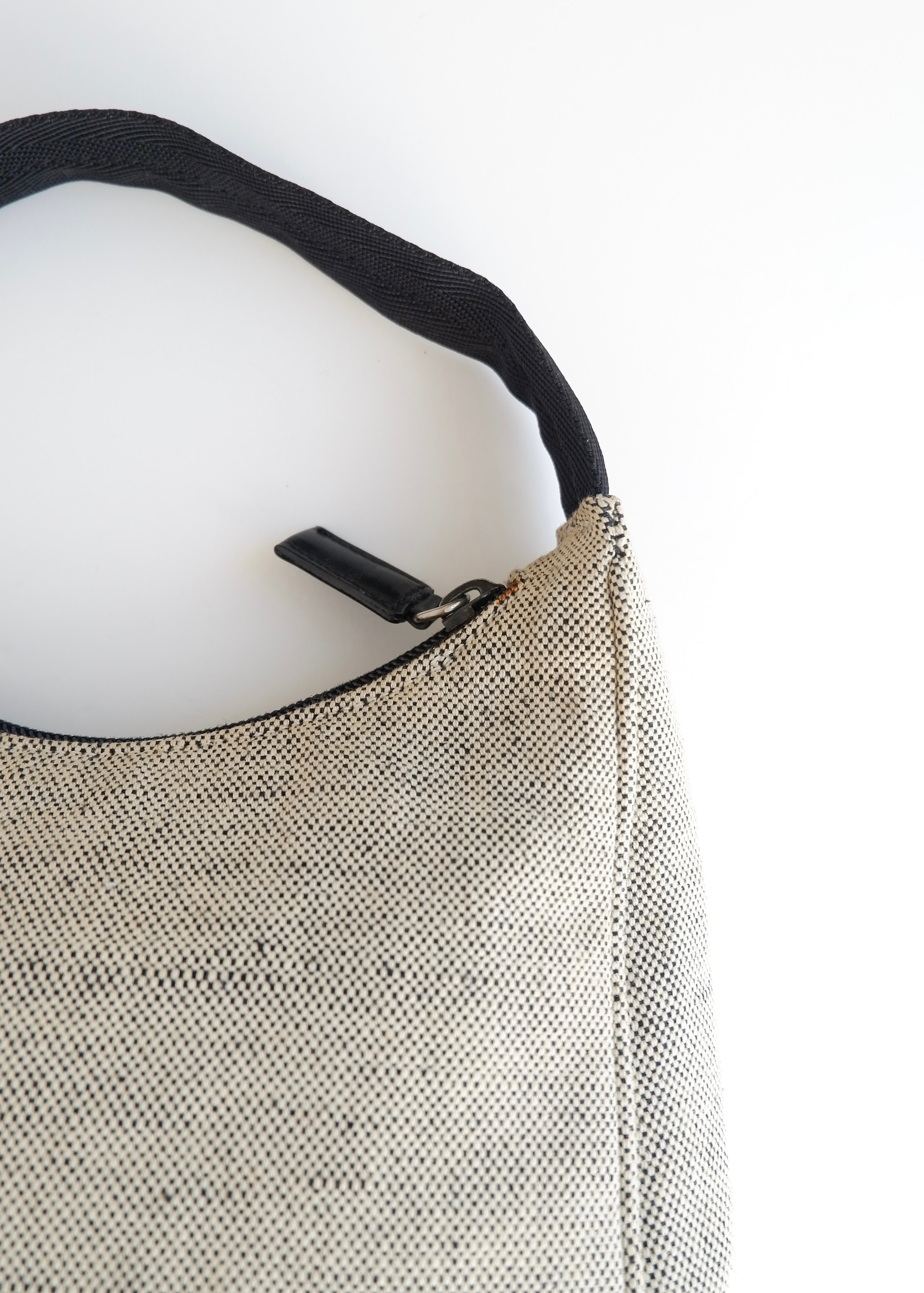 Authentic Preowned Prada Grey Canvas Shoulder Bag