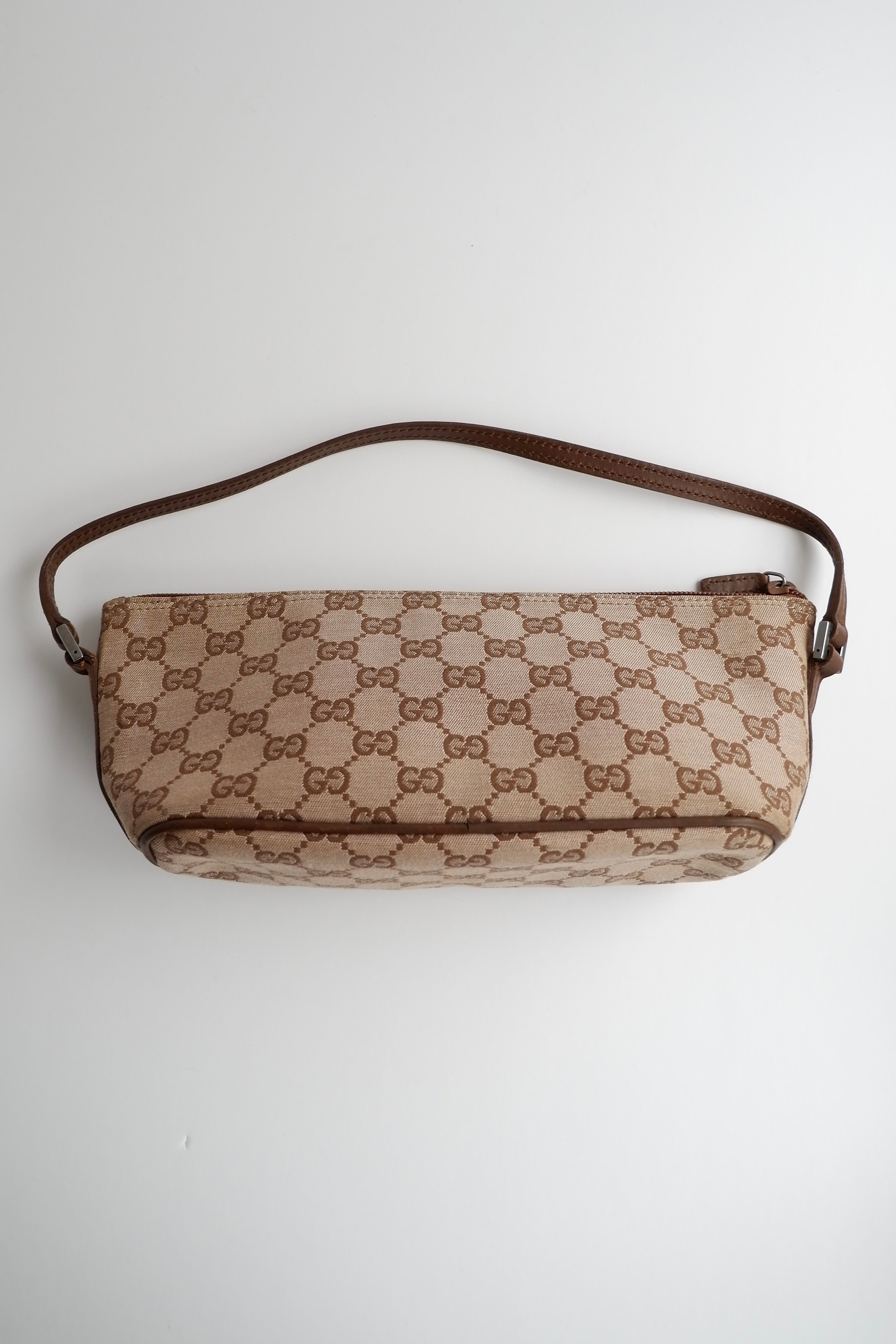 Authentic Preowned Gucci Brown GG Canvas Boat Pochette