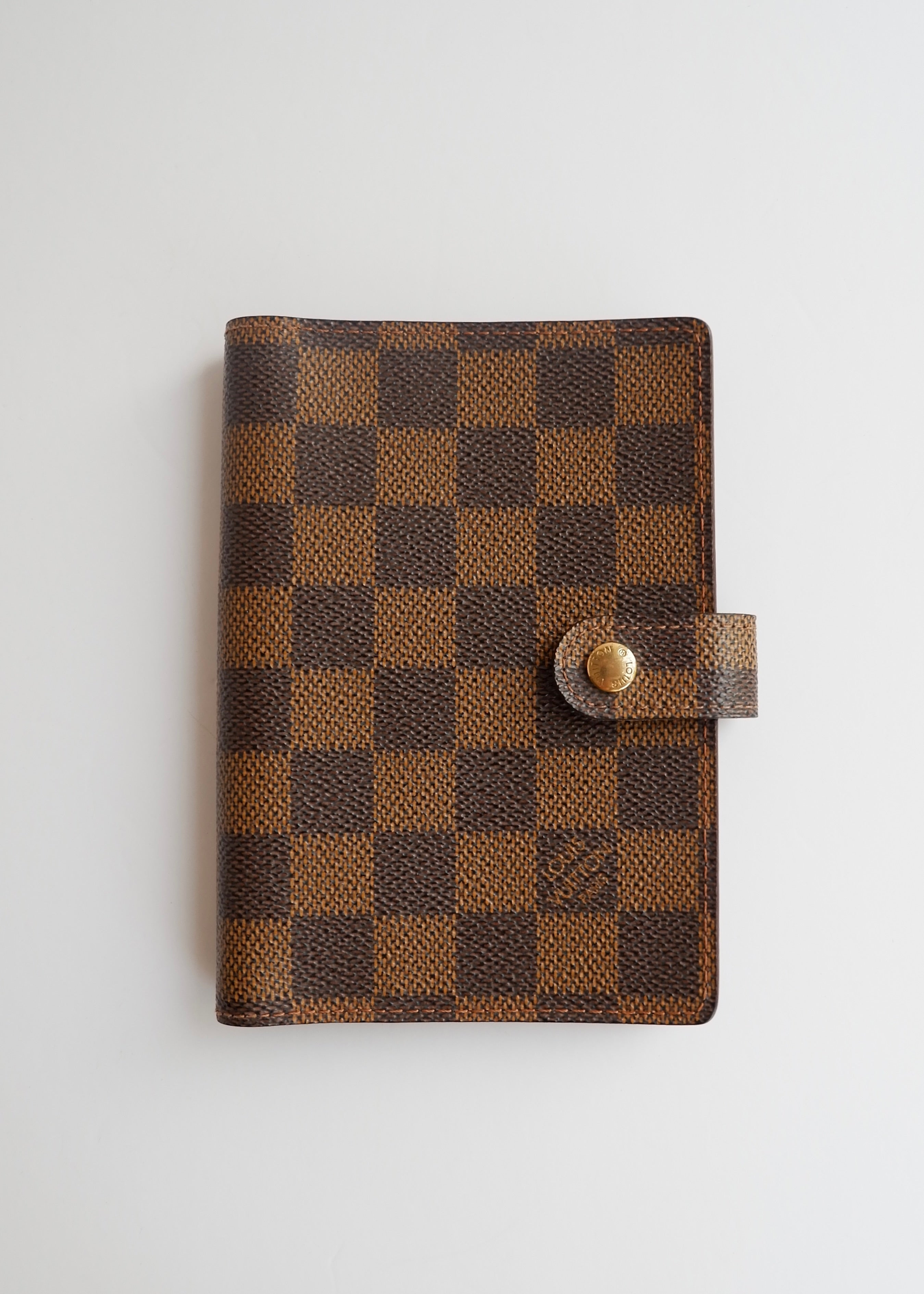 Preowned Louis Vuitton Brown Damier Ebene Coated Canvas Agenda PM