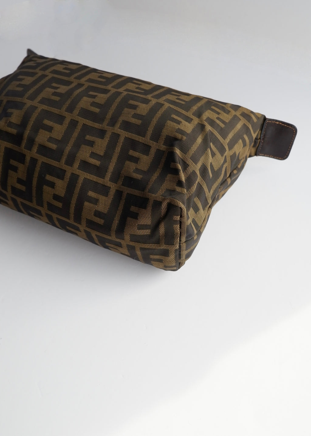 Authentic Preowned Vintage Fendi Brown Zucca Pouch