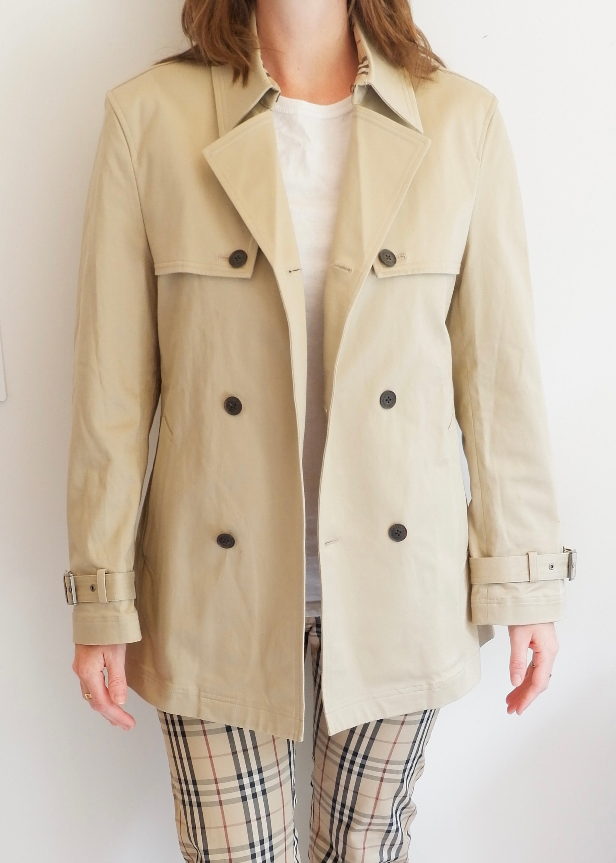 Authentic Preowned Burberry Beige Short Trench Coat - M