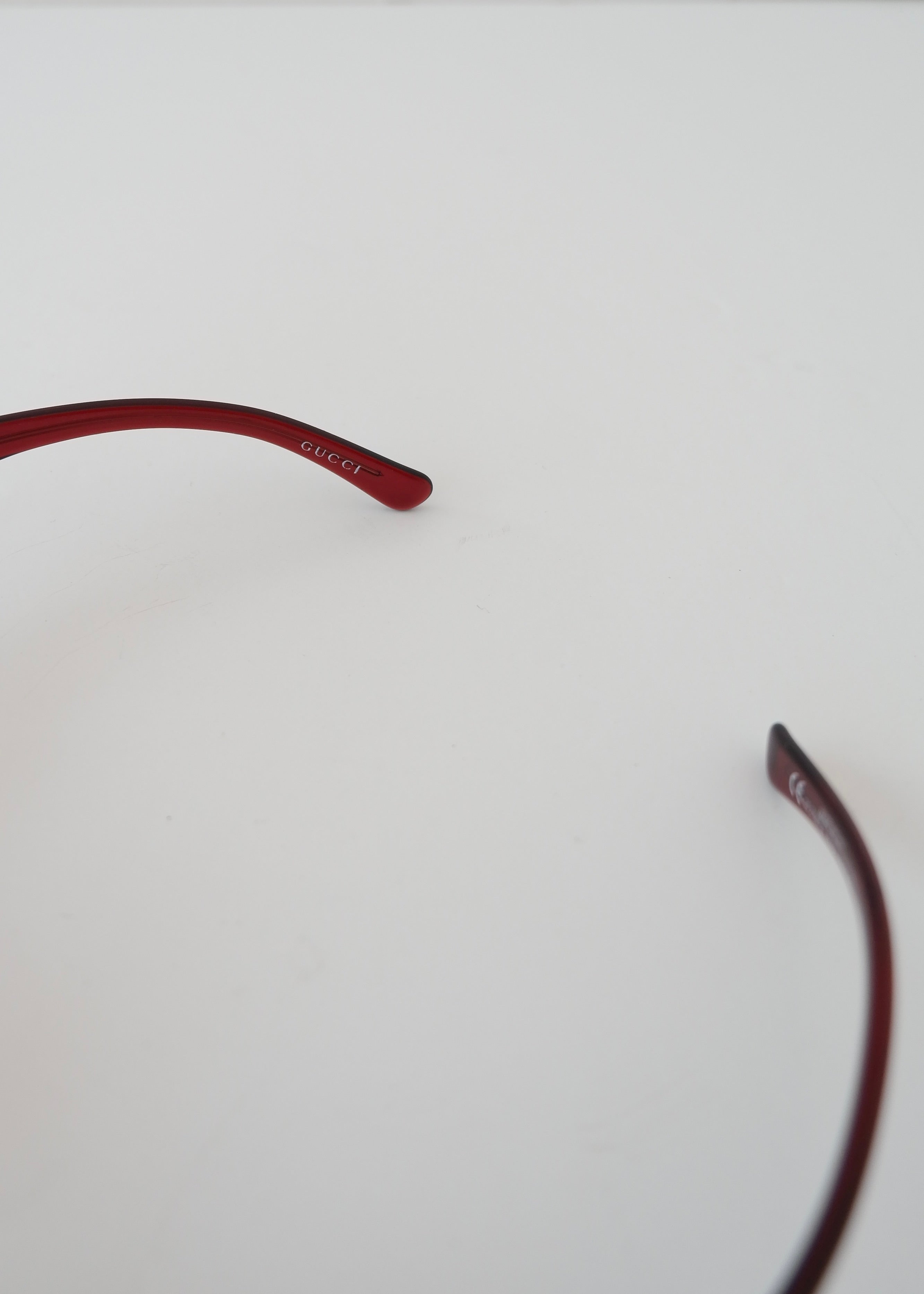 Authentic Preowned Gucci Burgundy Frameless Sunglasses