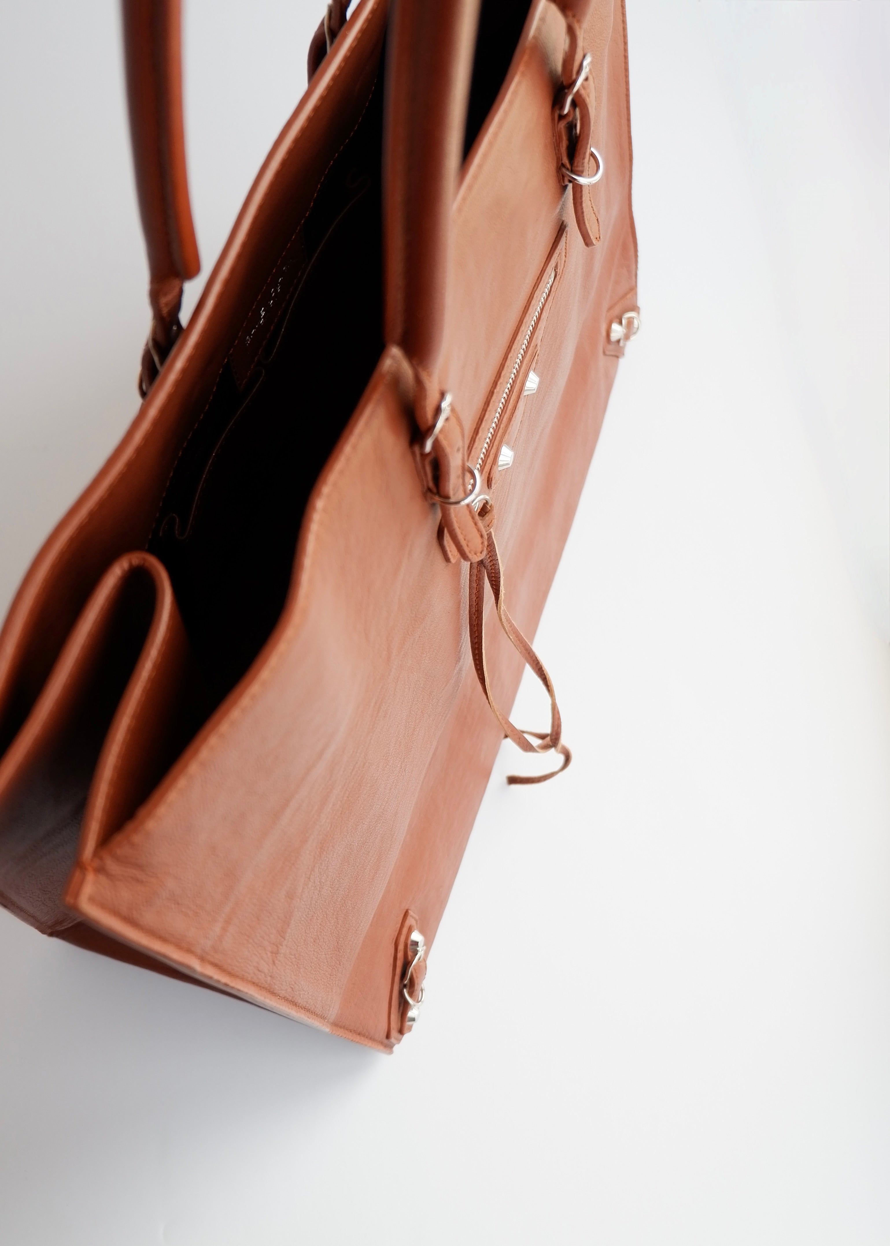 Authentic Preowned Balenciaga Brown Leather Large City Tote Bag