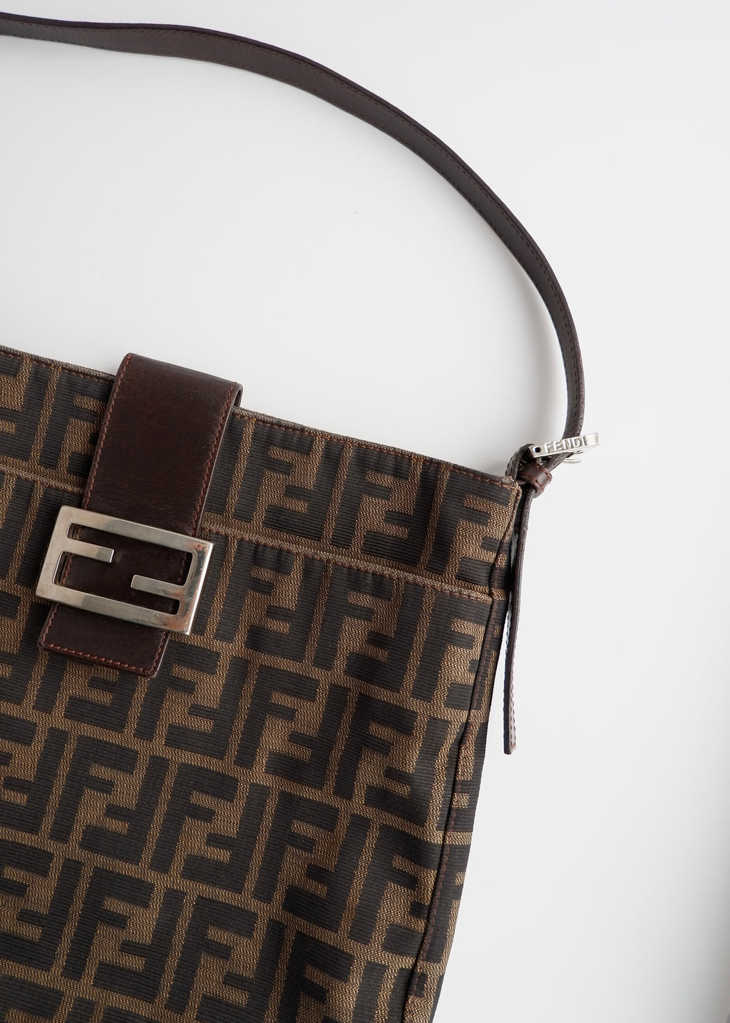 Authentic Preowned Fendi Brown Zucca Shoulder Bag
