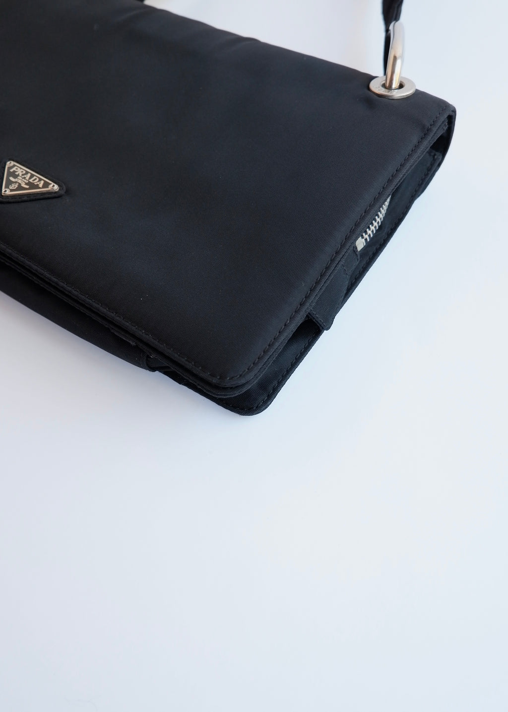Authentic Preowned Prada Black Nylon Hobo Shoulder Bag