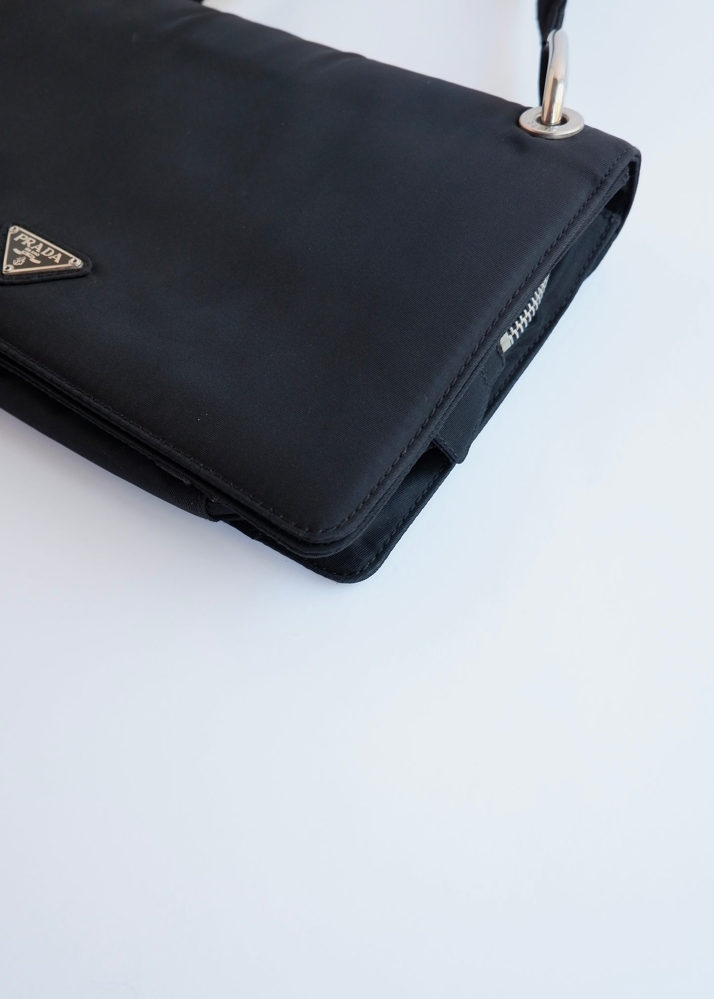 Authentic Preowned Prada Black Nylon Hobo Shoulder Bag