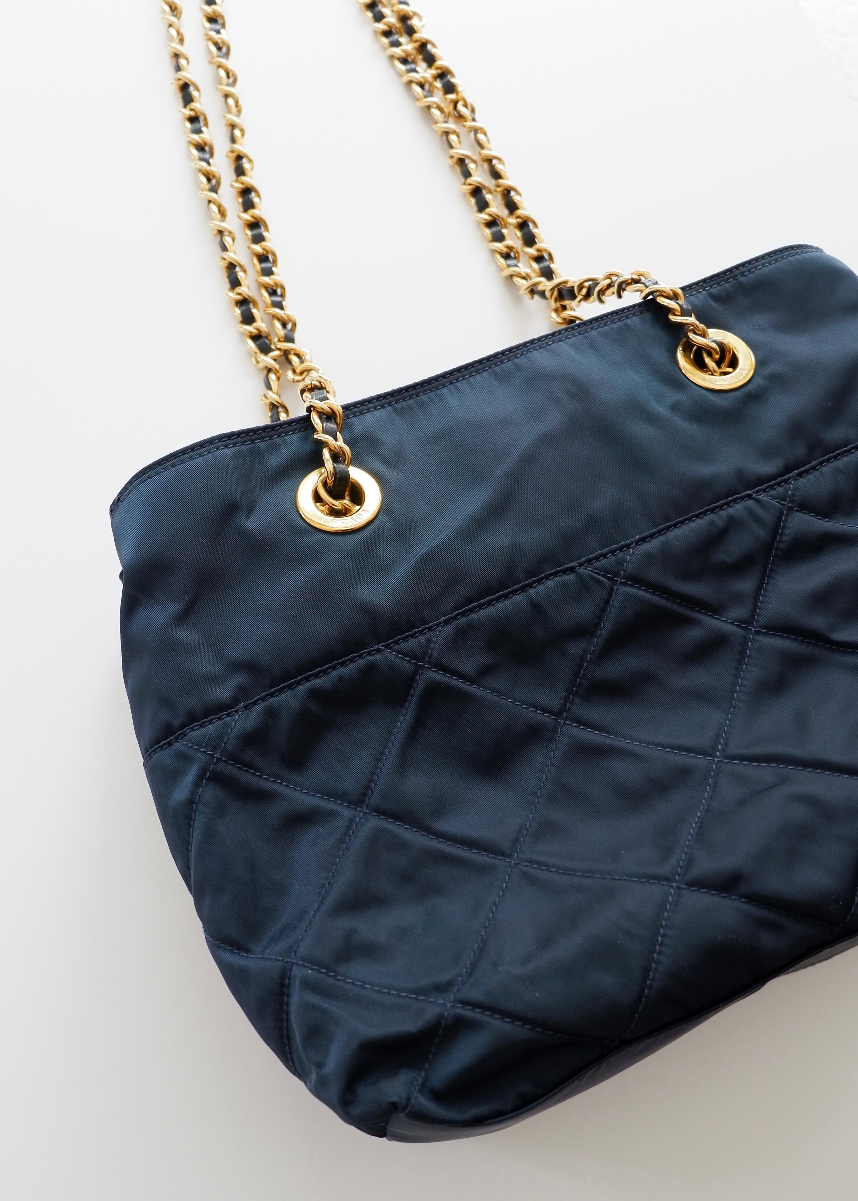 Authentic Preowned Prada Navy Quilted Nylon Shoulder Bag