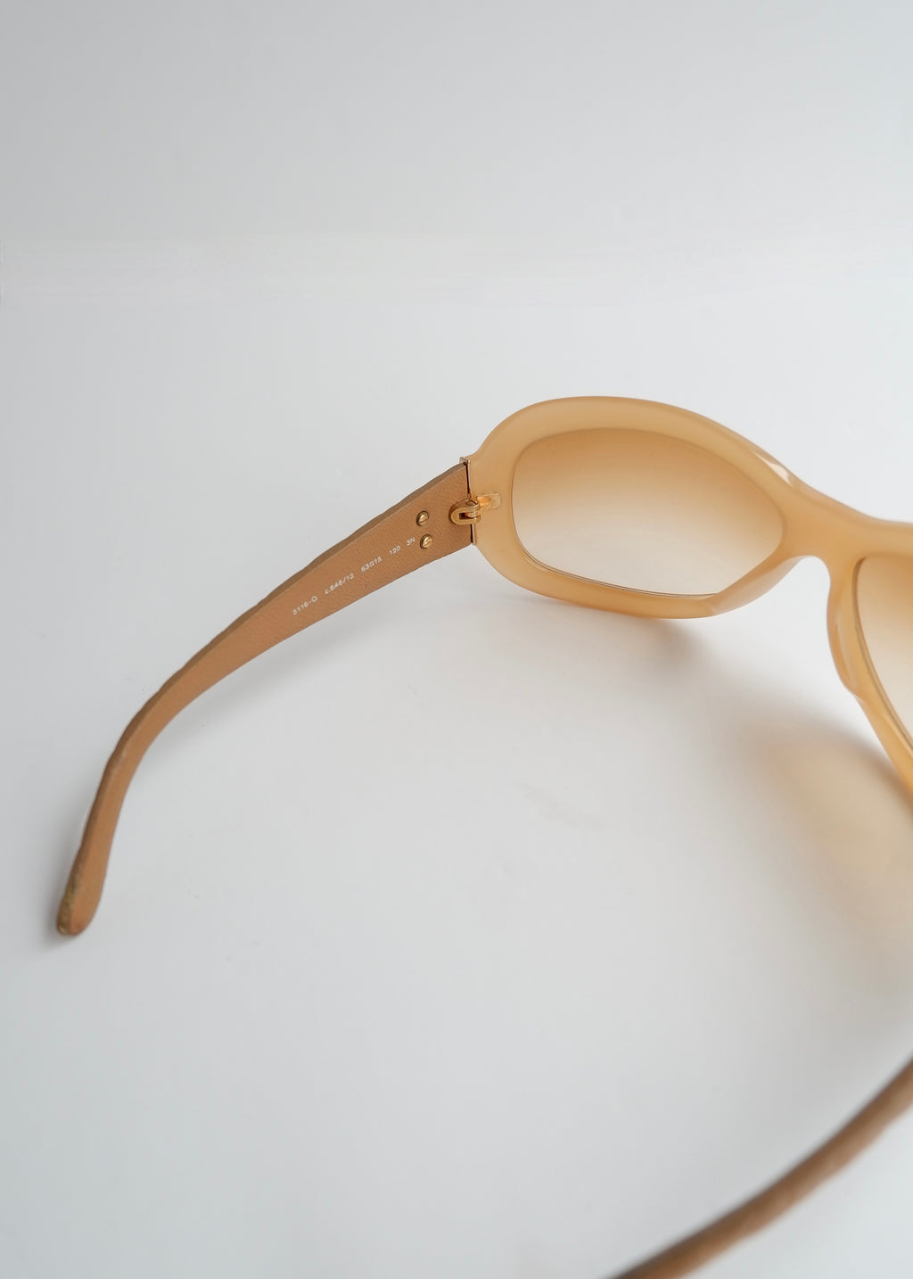 Authentic Preowned VIntage Chanel Beige Square Frame Sunglasses