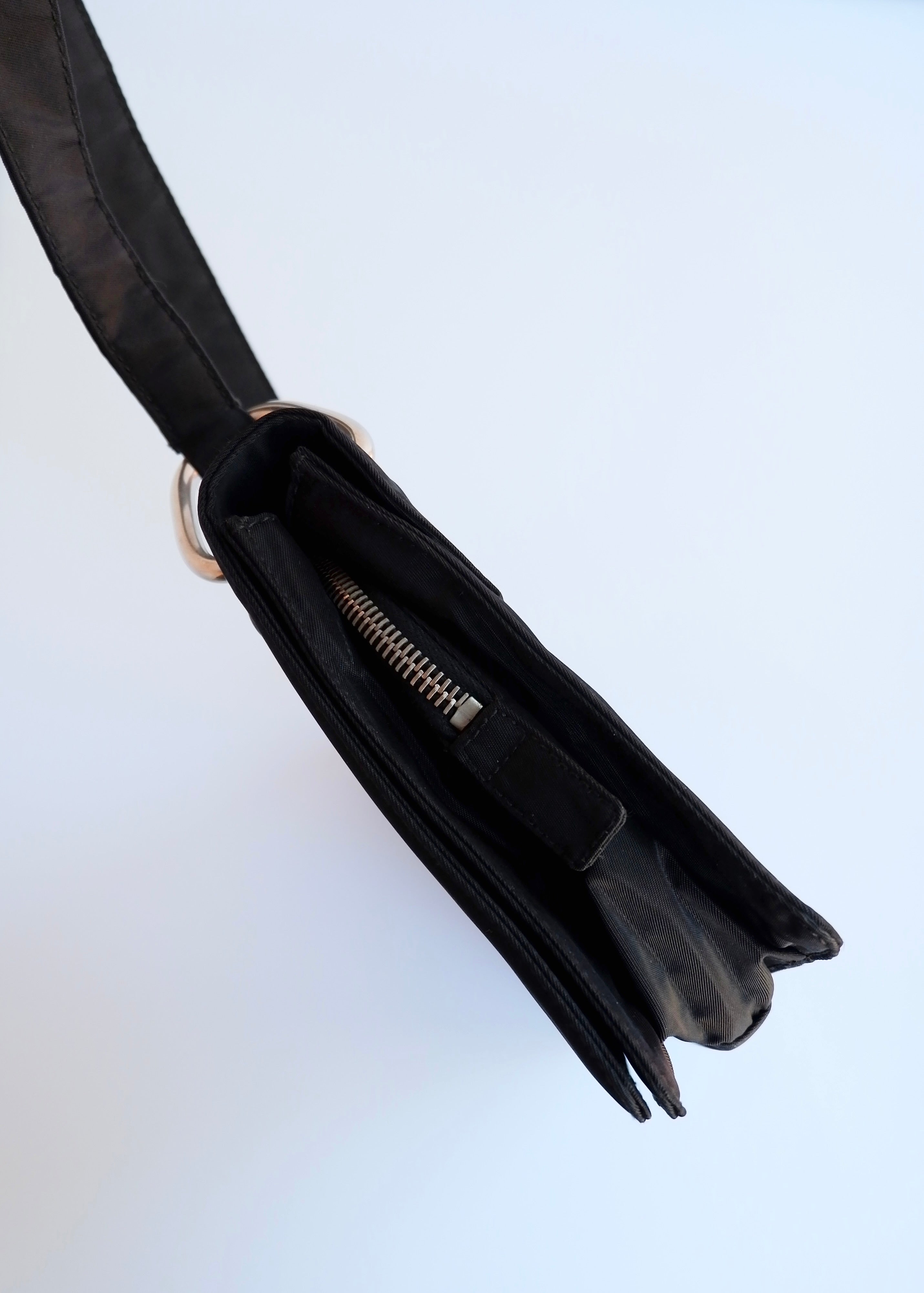 Authentic Preowned Prada Black Nylon Hobo Shoulder Bag
