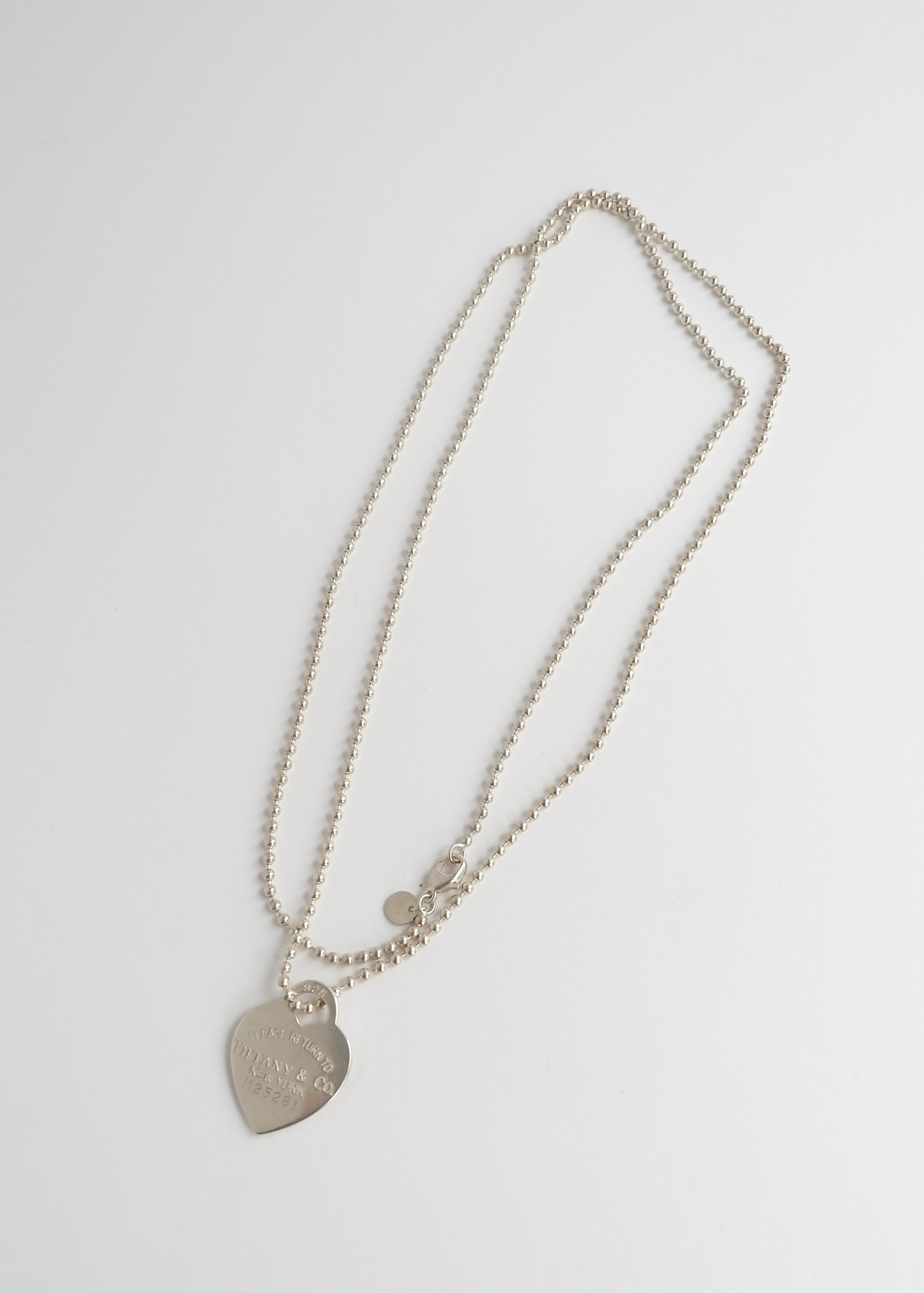 Authentic Preowned Tiffany & Co Silver Return to Tiffany Heart Pendant Necklace