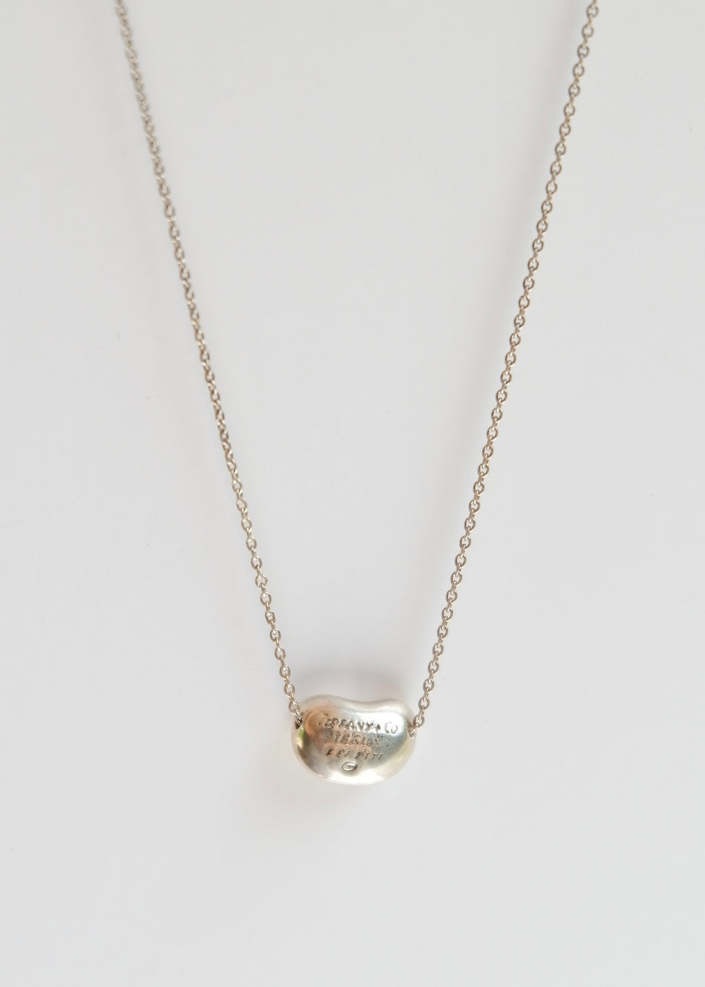 Authentic Preowned Tiffany & Co. Silver Bean Necklace (Small)