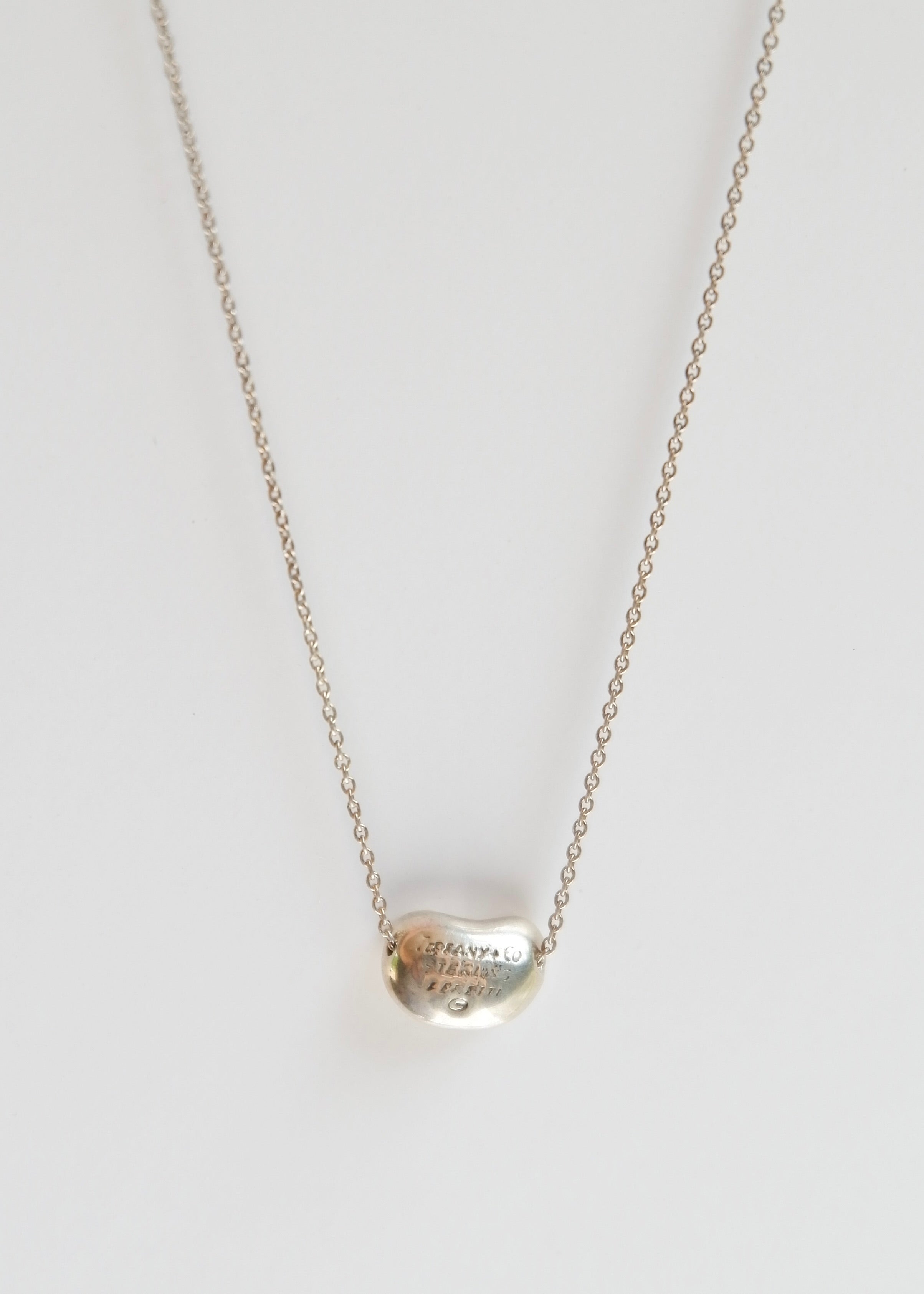 Authentic Preowned Tiffany & Co. Silver Bean Necklace (Small)