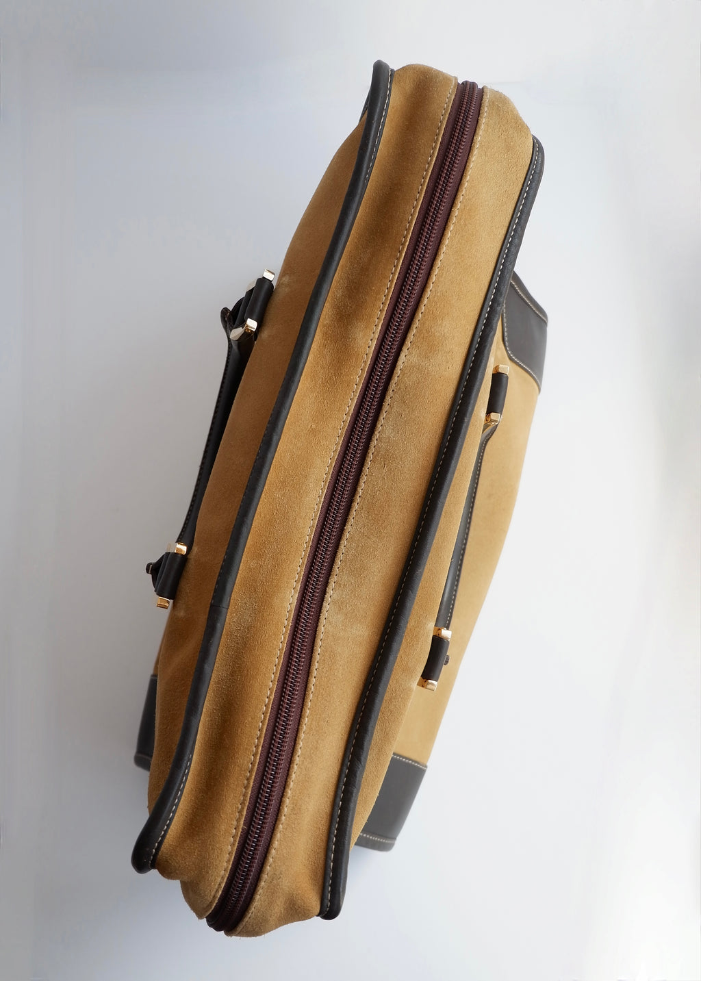 Sac à main Loewe Amazona Grand Modèle en Daim Marron Authentique d'Occasion