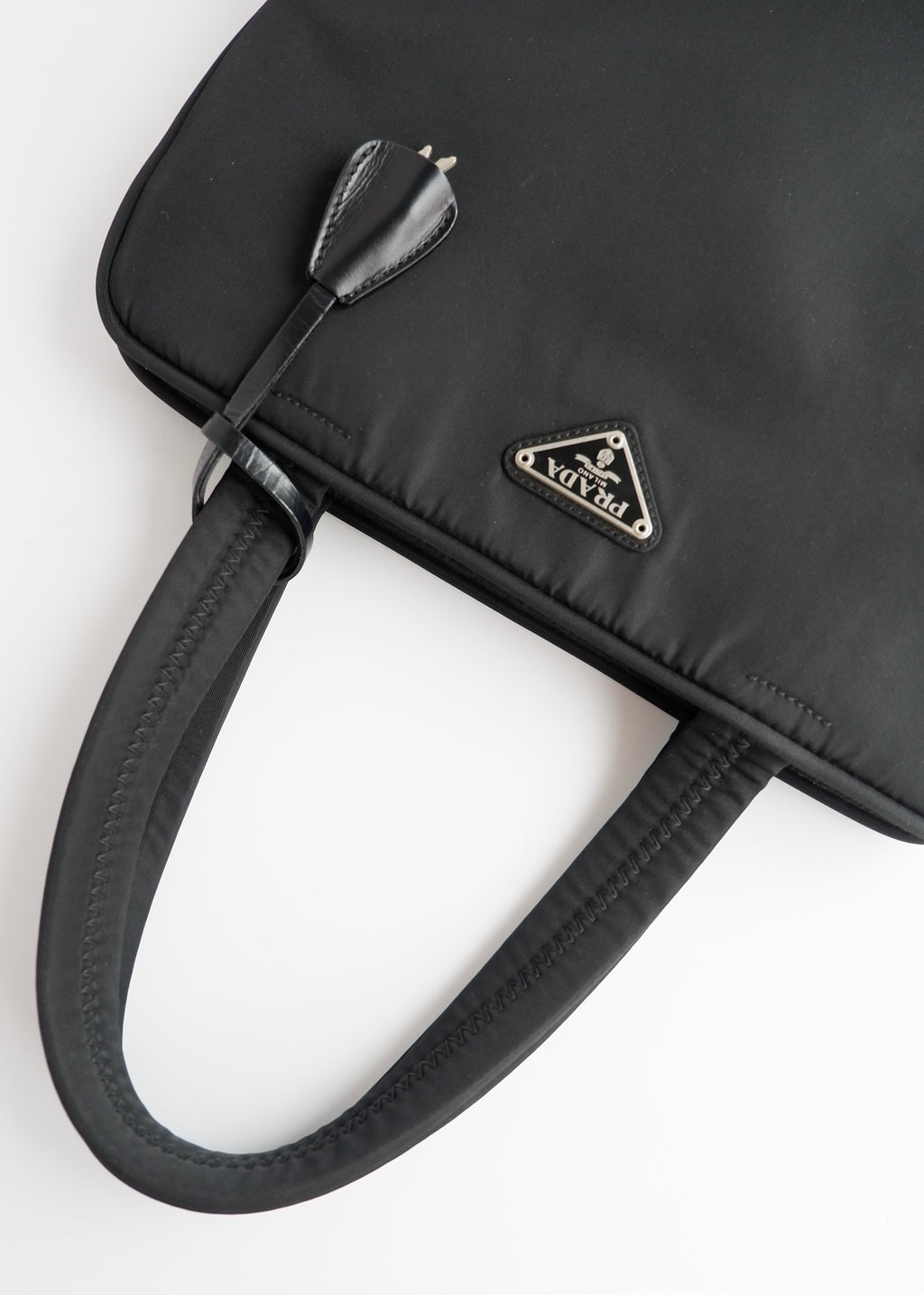 Authentic Preowned Prada Black Nylon Top Handle/ Tote Bag