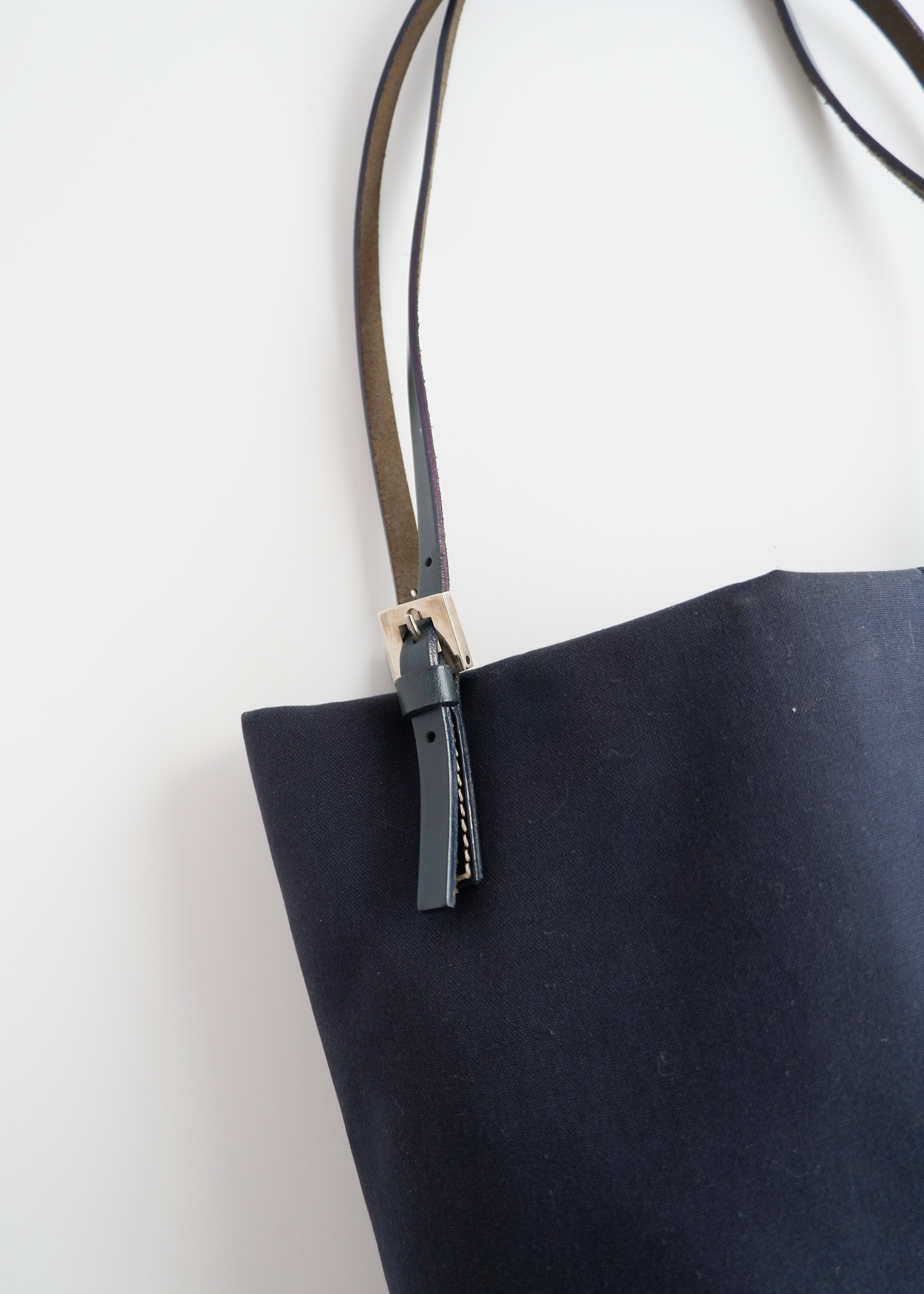 Authentic Preowned Fendi Navy Canvas FF Logo Tote Bag