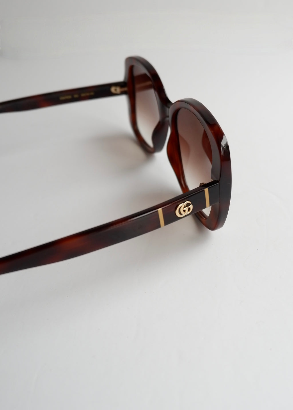 Preowned Gucci GG Logo Brown Oversized Sunglasses