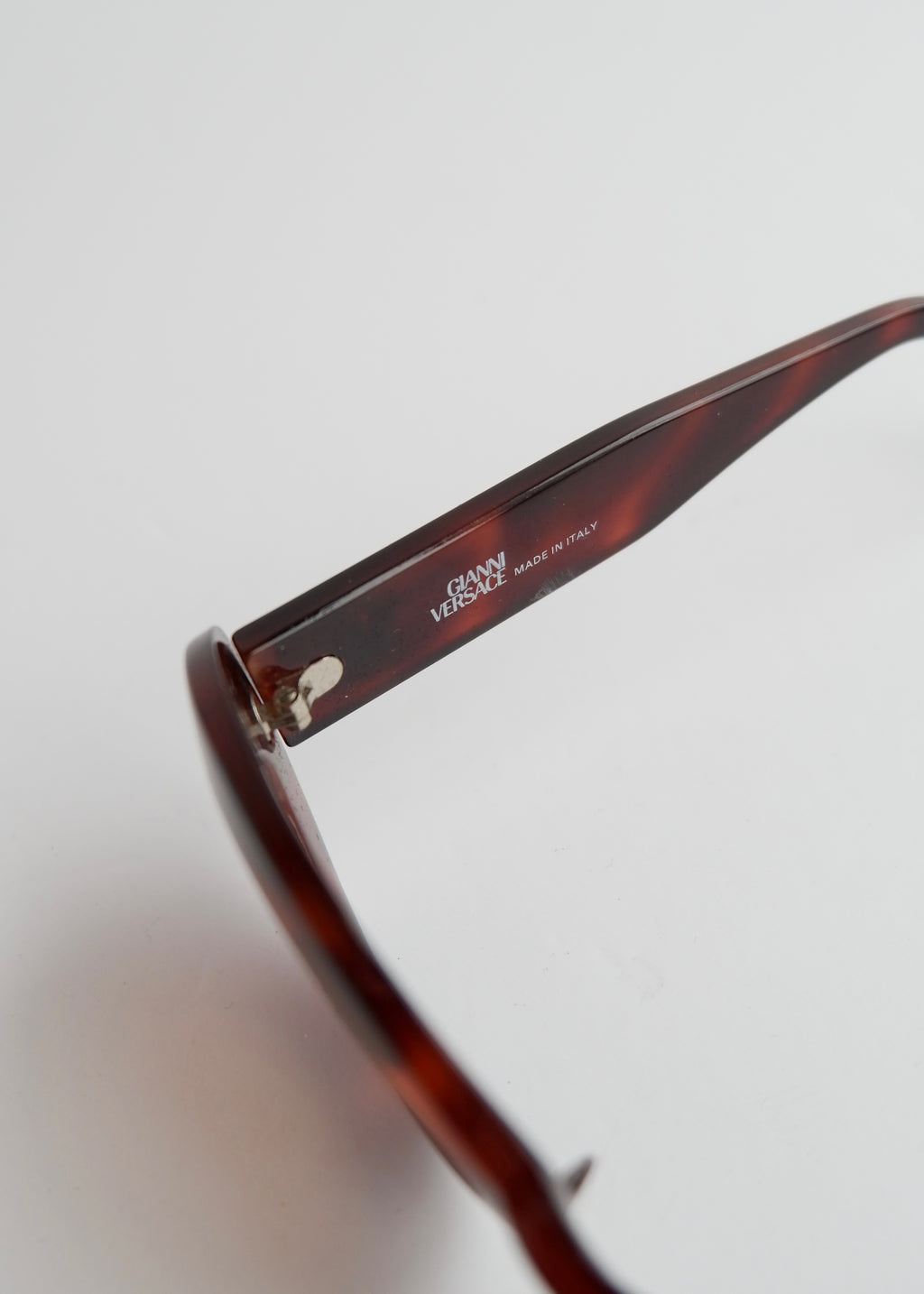 Authentic Preowned Vintage Versace Brown Tortoise Round Frame Sunglasses