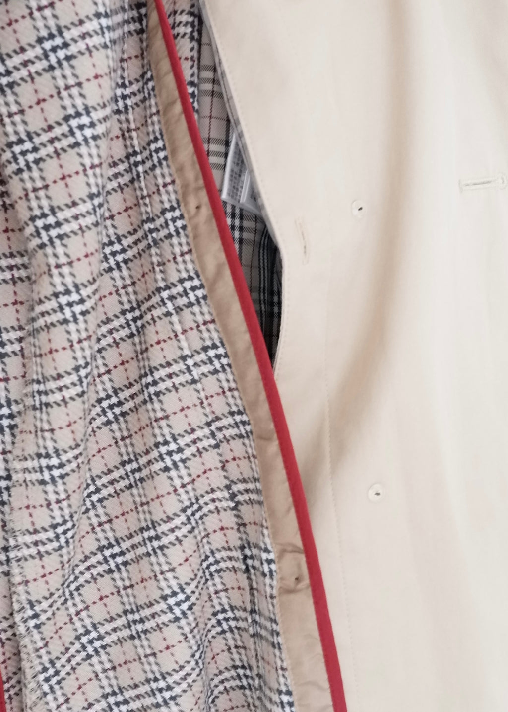 Trench-coat mi-long beige Burberry d'occasion authentique - T.S