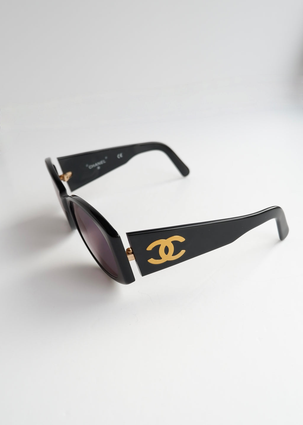 Authentic Preowned Vintage Chanel Black CC Logo Sunglasses
