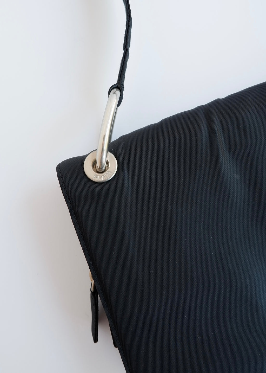 Authentic Preowned Prada Black Nylon Hobo Shoulder Bag