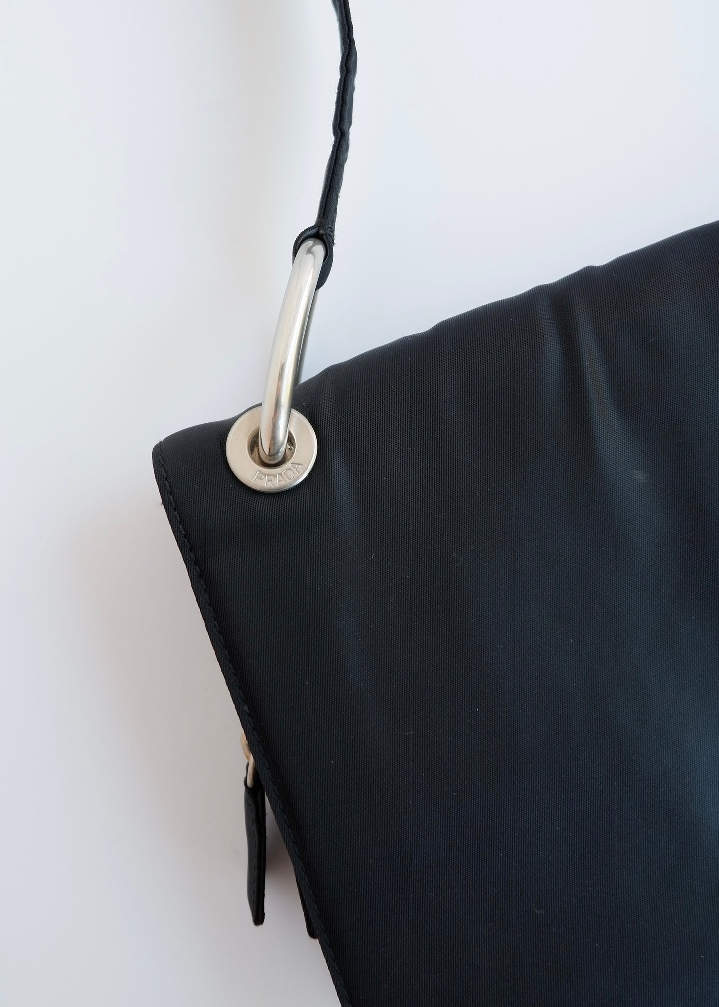 Authentic Preowned Prada Black Nylon Hobo Shoulder Bag