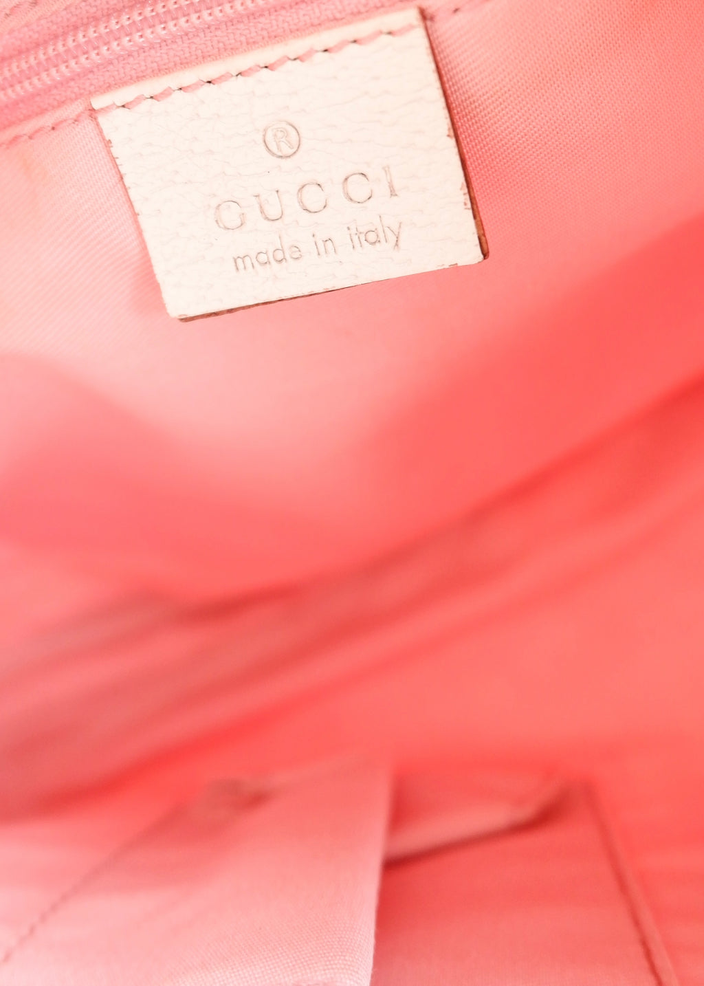 Authentic Preowned Gucci Pink/White GG Canvas Shoulder Bag