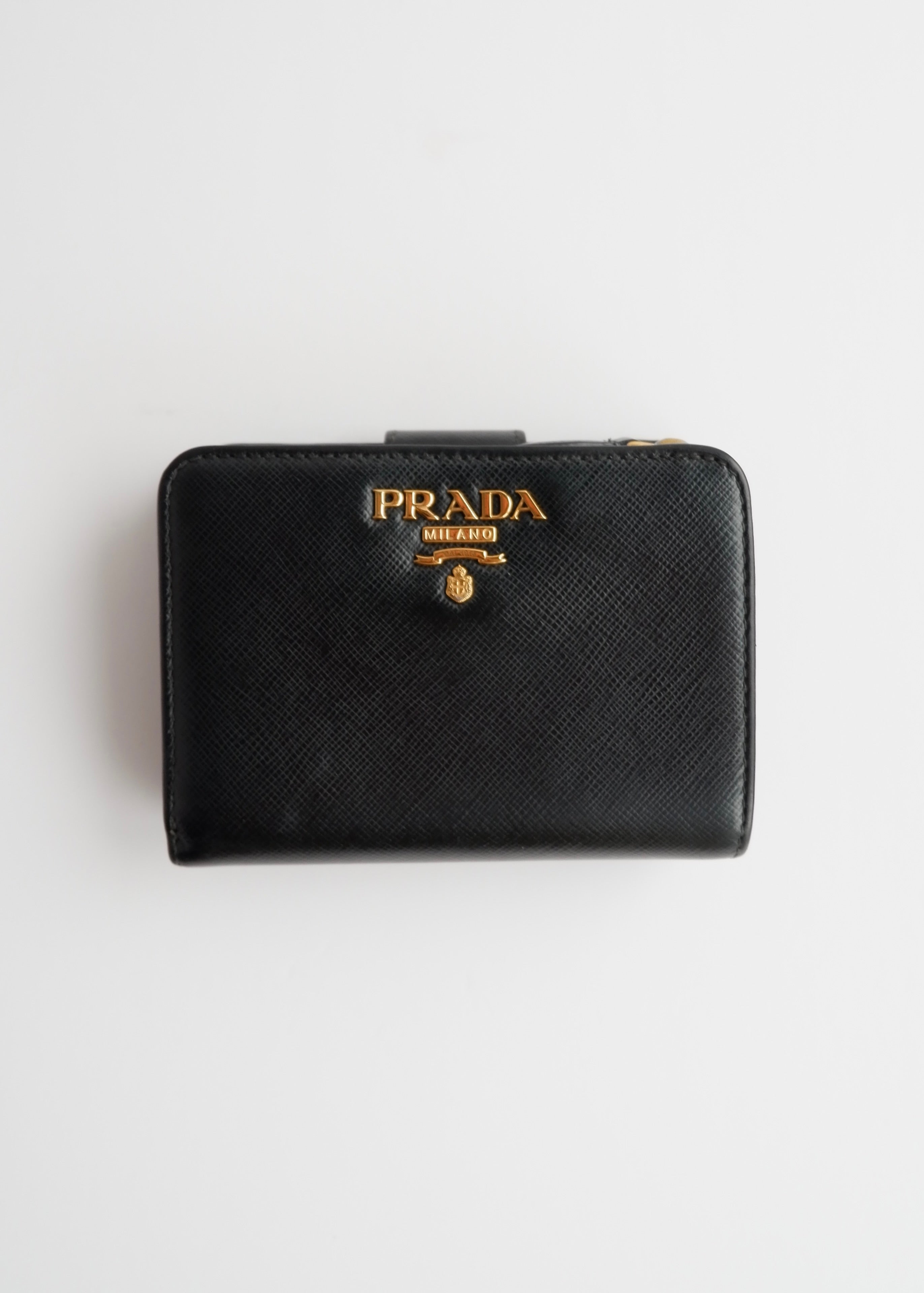 Authentic Preowned Prada Black Saffiano Leather Bi-Fold Wallet