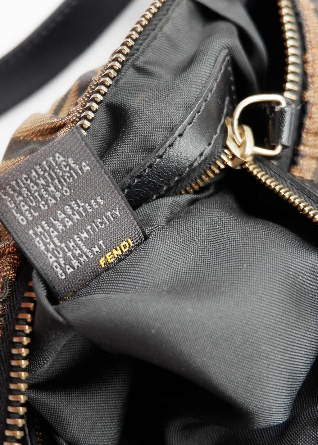 Preowned Fendi Brown Zucca Hobo Shoulder Bag