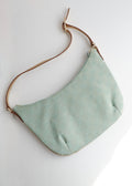 Authentic Preowned Gucci Blue GG Canvas Gold Strap Half Moon Shoulder Bag
