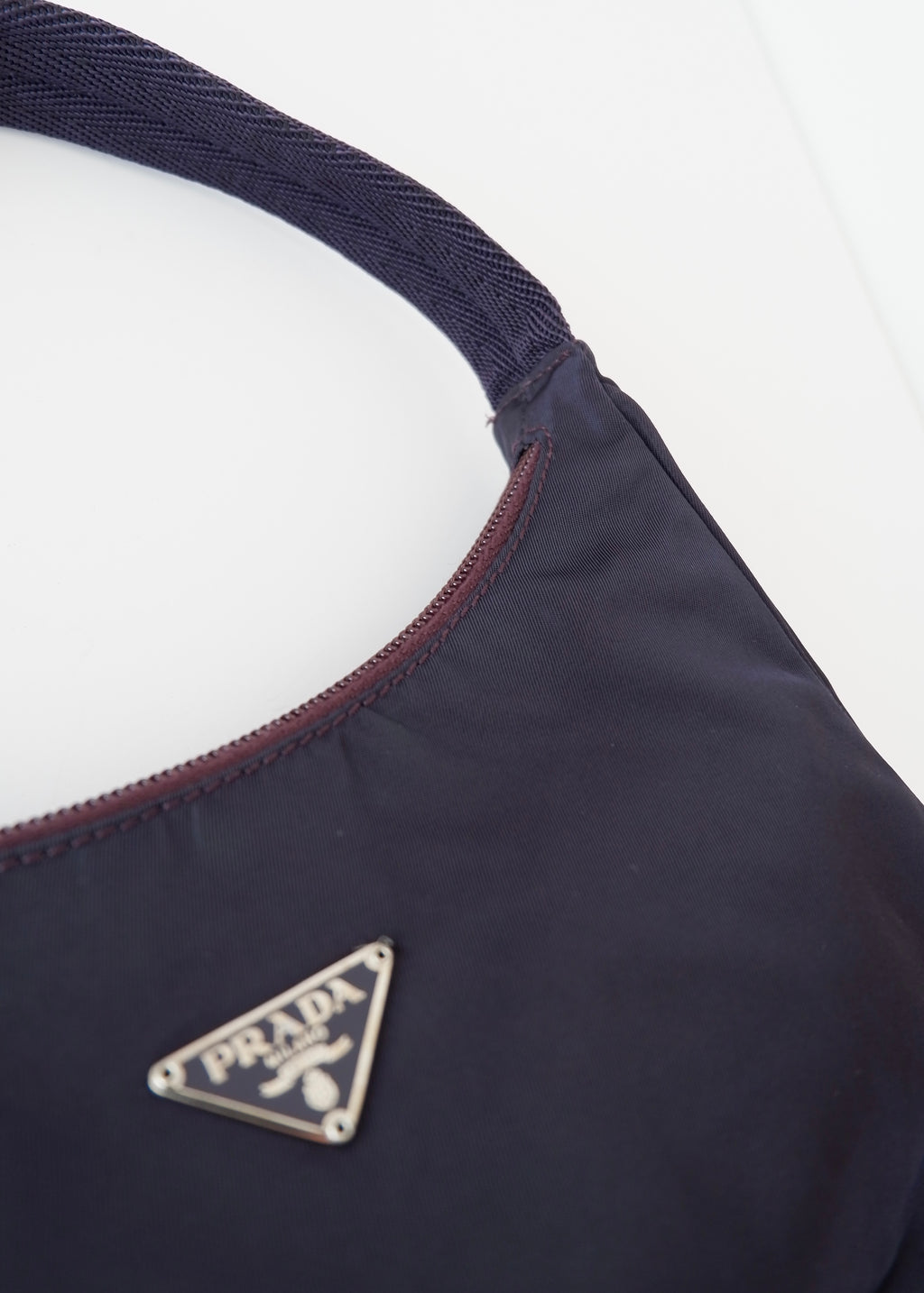 Authentic Preowned Prada Dark Purple Nylon Shoulder Bag