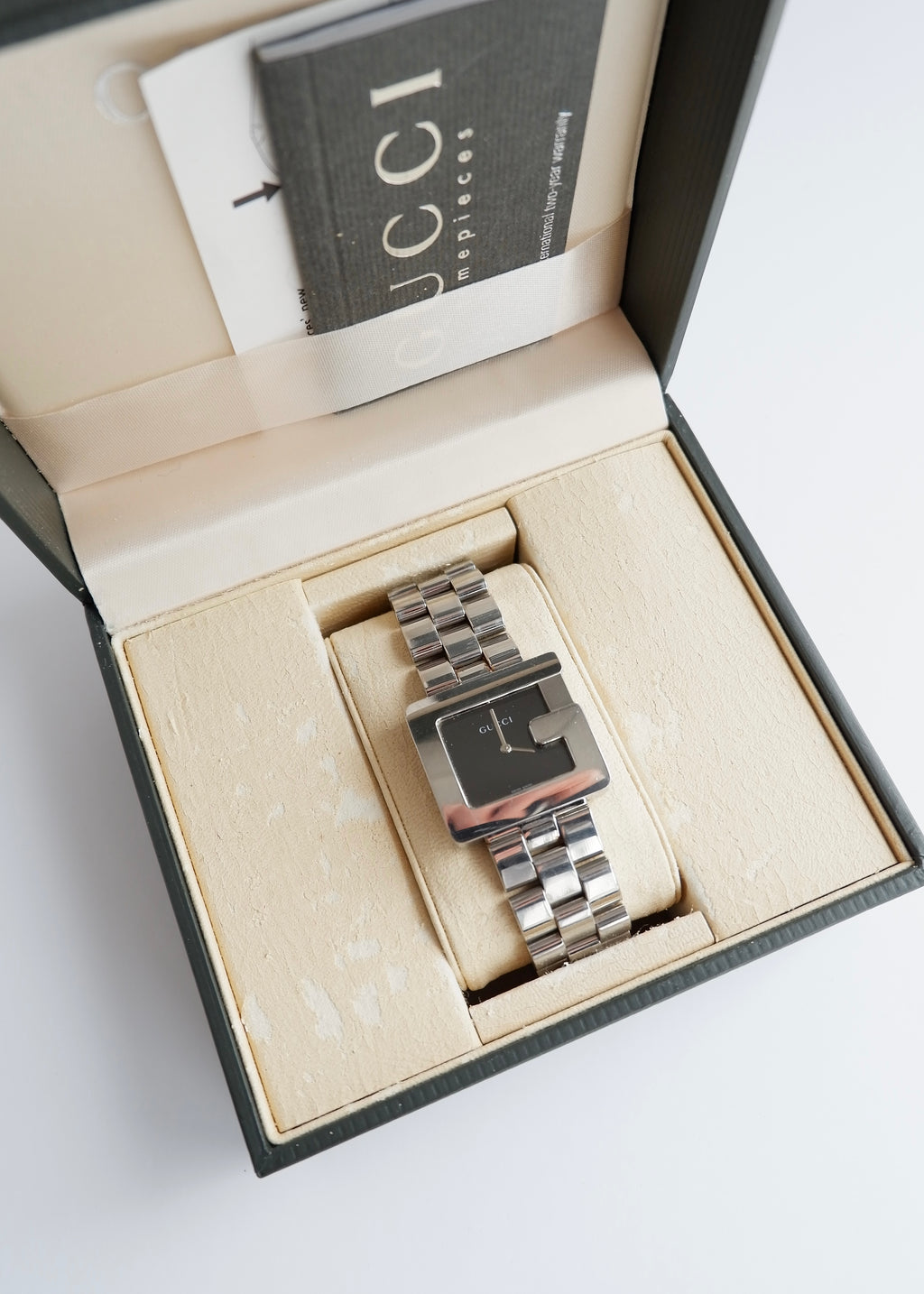 Authentic Preowned Gucci Silver Stainless Steel G Face Watch