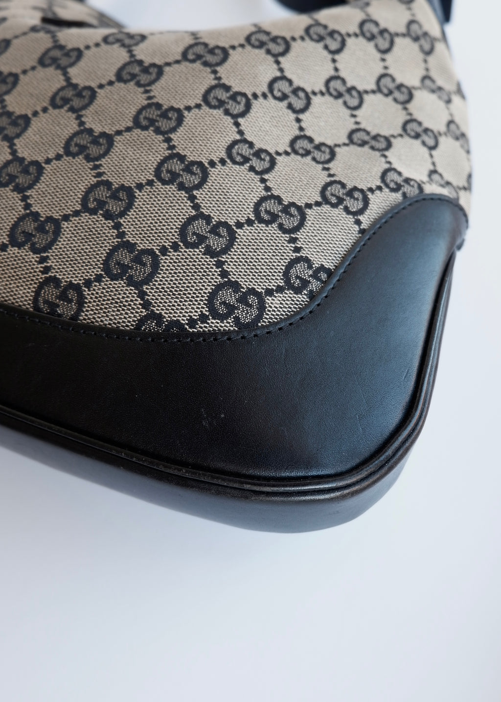 Authentic Preowned Gucci Black GG Canvas Jackie Shoulder Bag