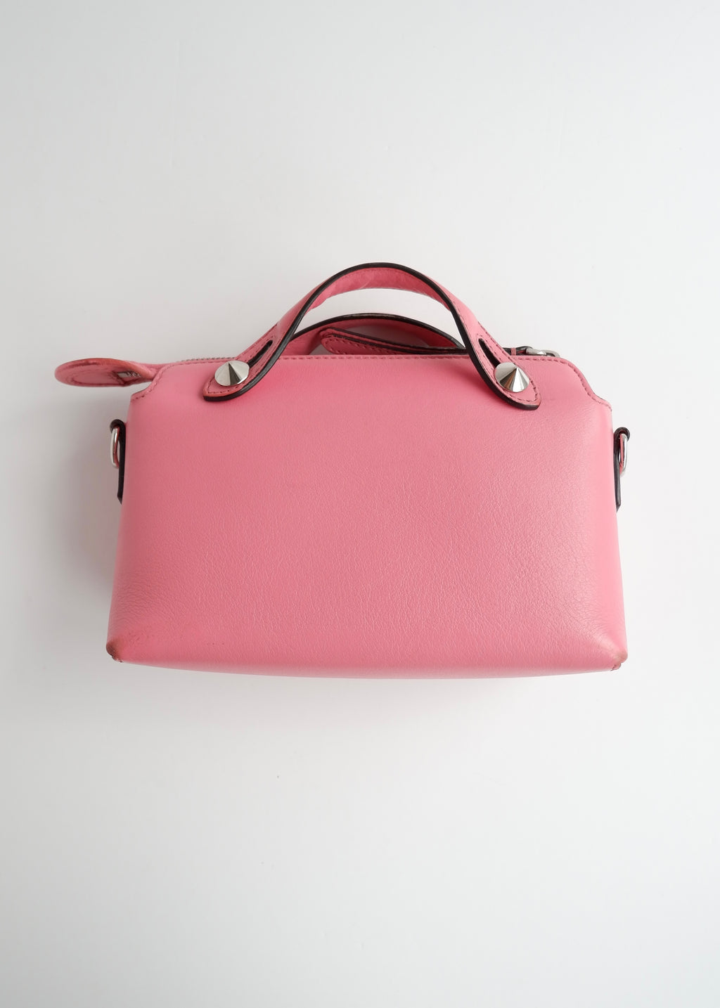 Authentique sac Fendi Mini By The Way en cuir rose d'occasion