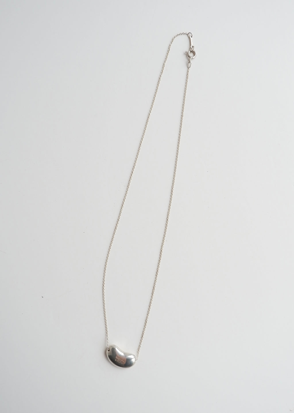 Authentic Preowned Tiffany (925) Silver Large Bean Necklace