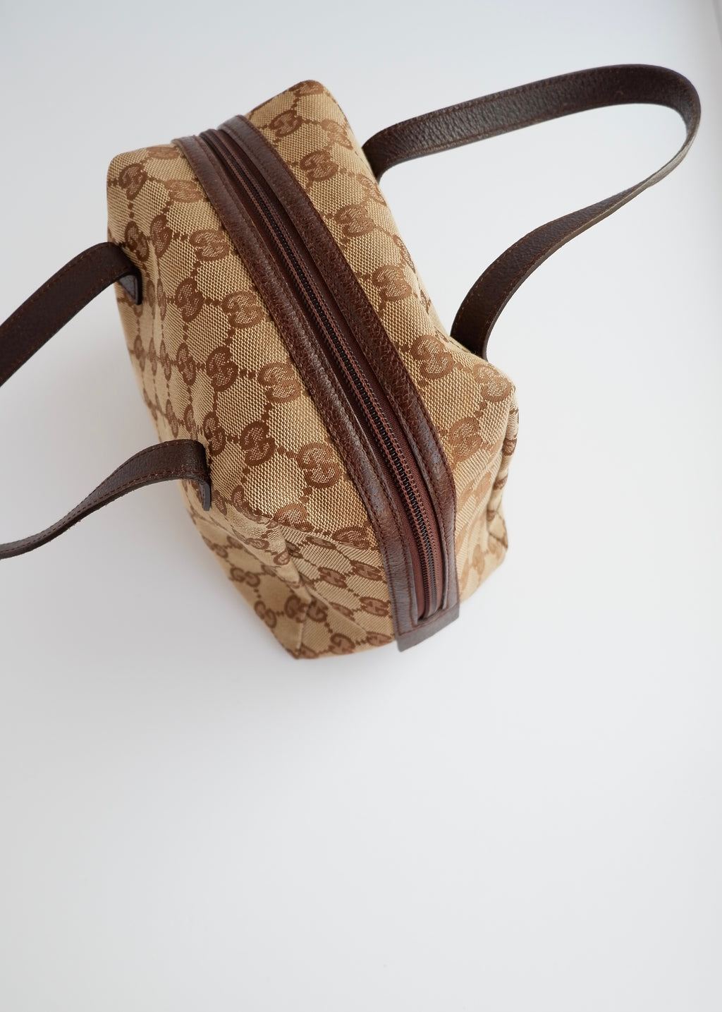 Authentic Preowned Gucci Brown GG Canvas Tofu Handbag