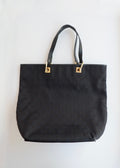 Preowned Gucci Black GG Canvas Shoulder Bag GHW