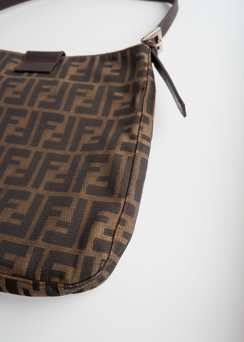 Authentic Preowned Fendi Brown Zucca Shoulder Bag
