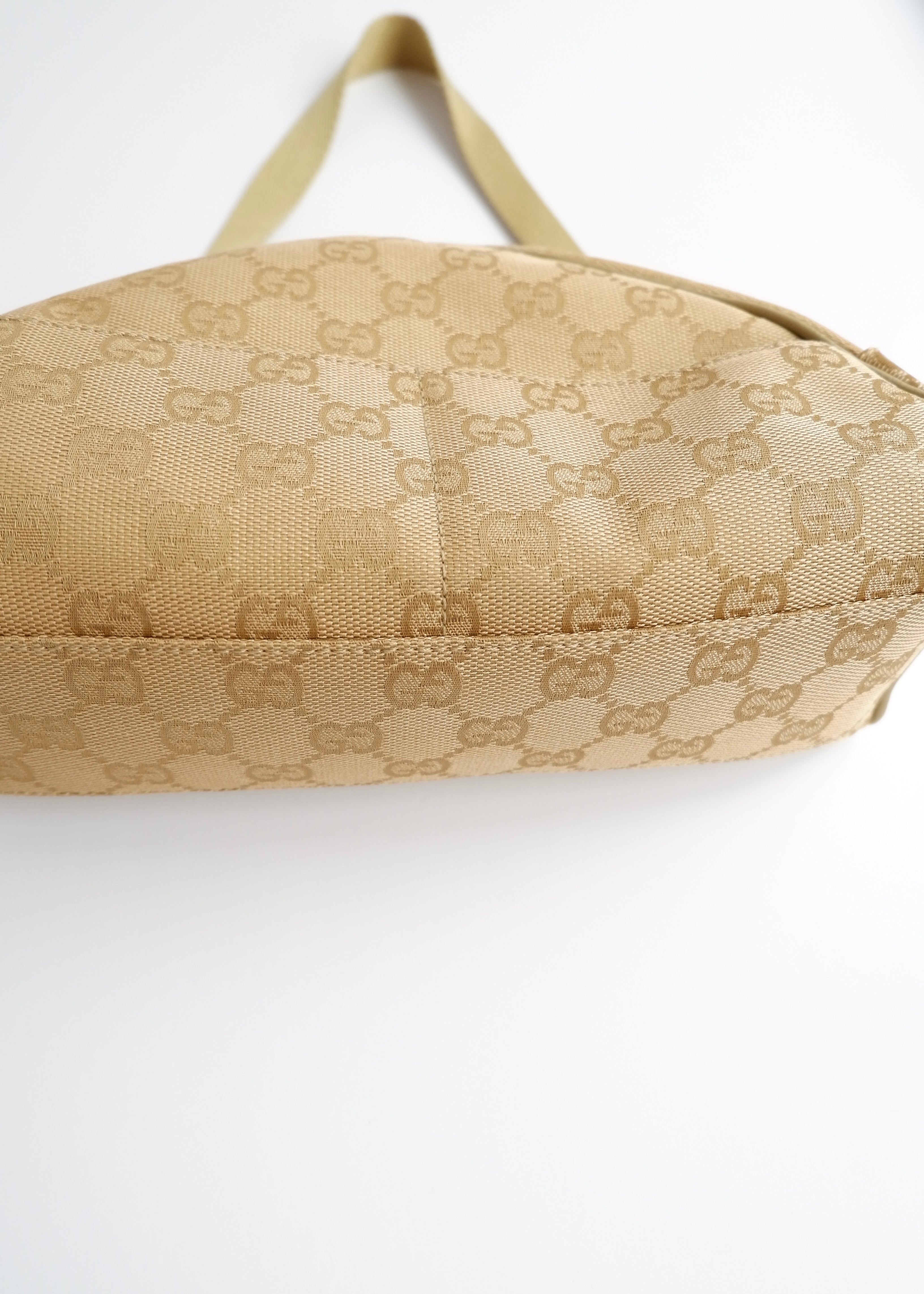 Authentic Preowned Gucci Green GG Canvas Half Moon Shoulder Bag
