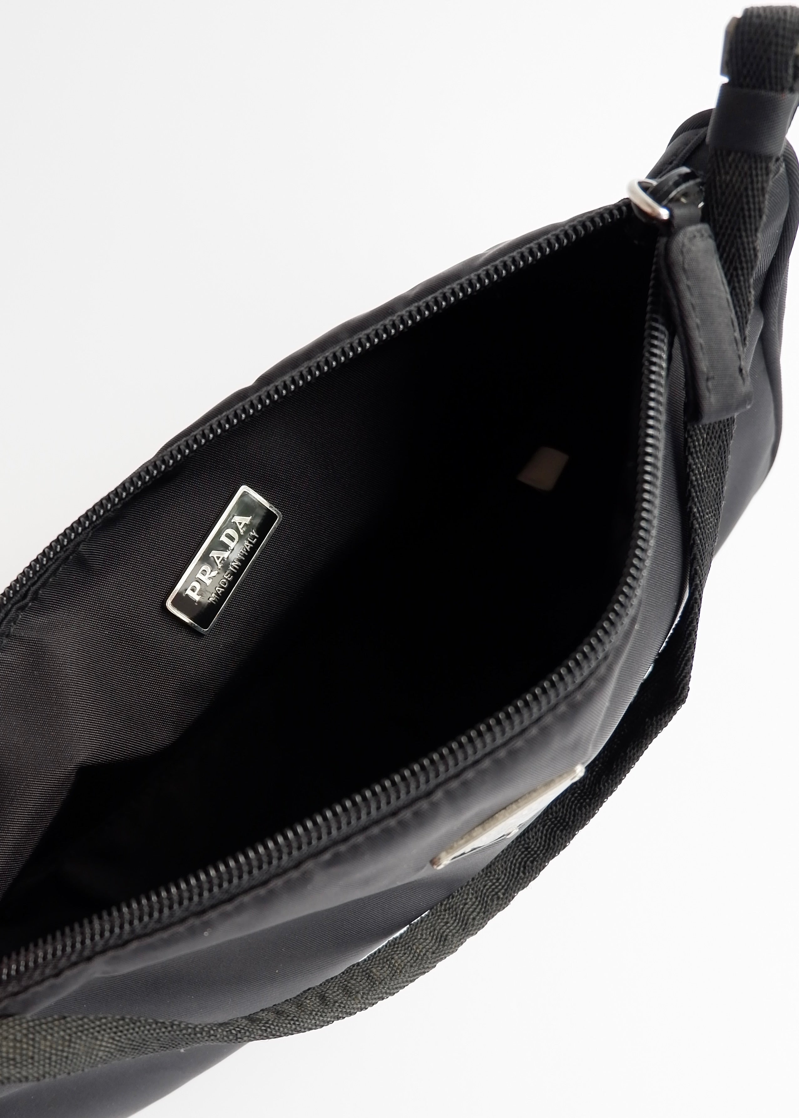 Authentic Preowned Prada Black Nylon Pochette/Shoulder Bag