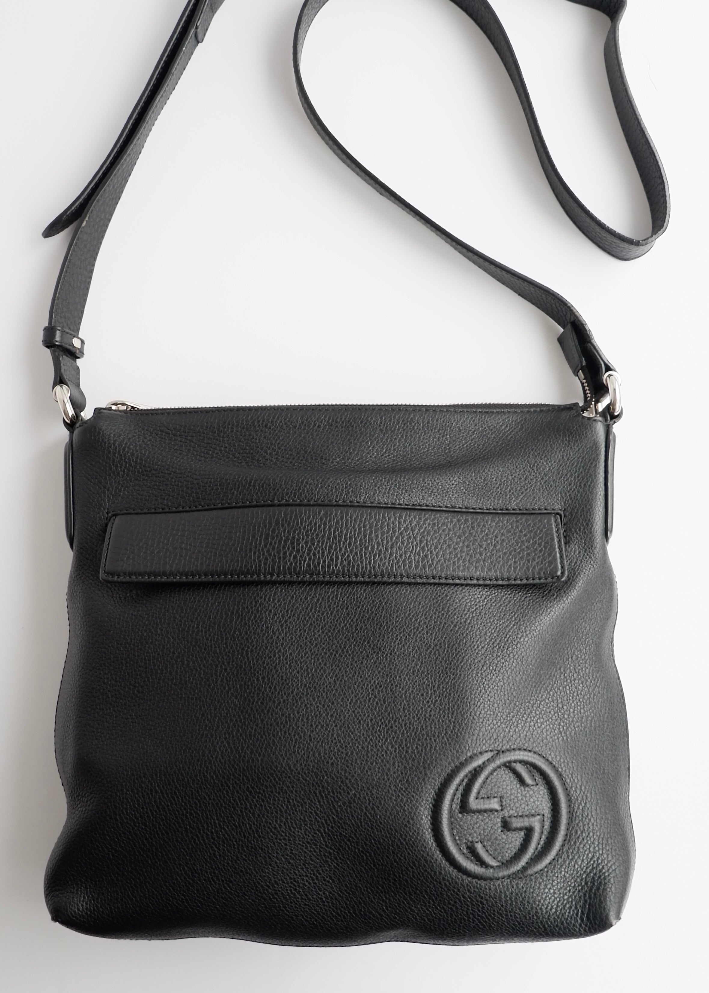 Authentic Preowned Gucci Black Leather Soho Crossbody