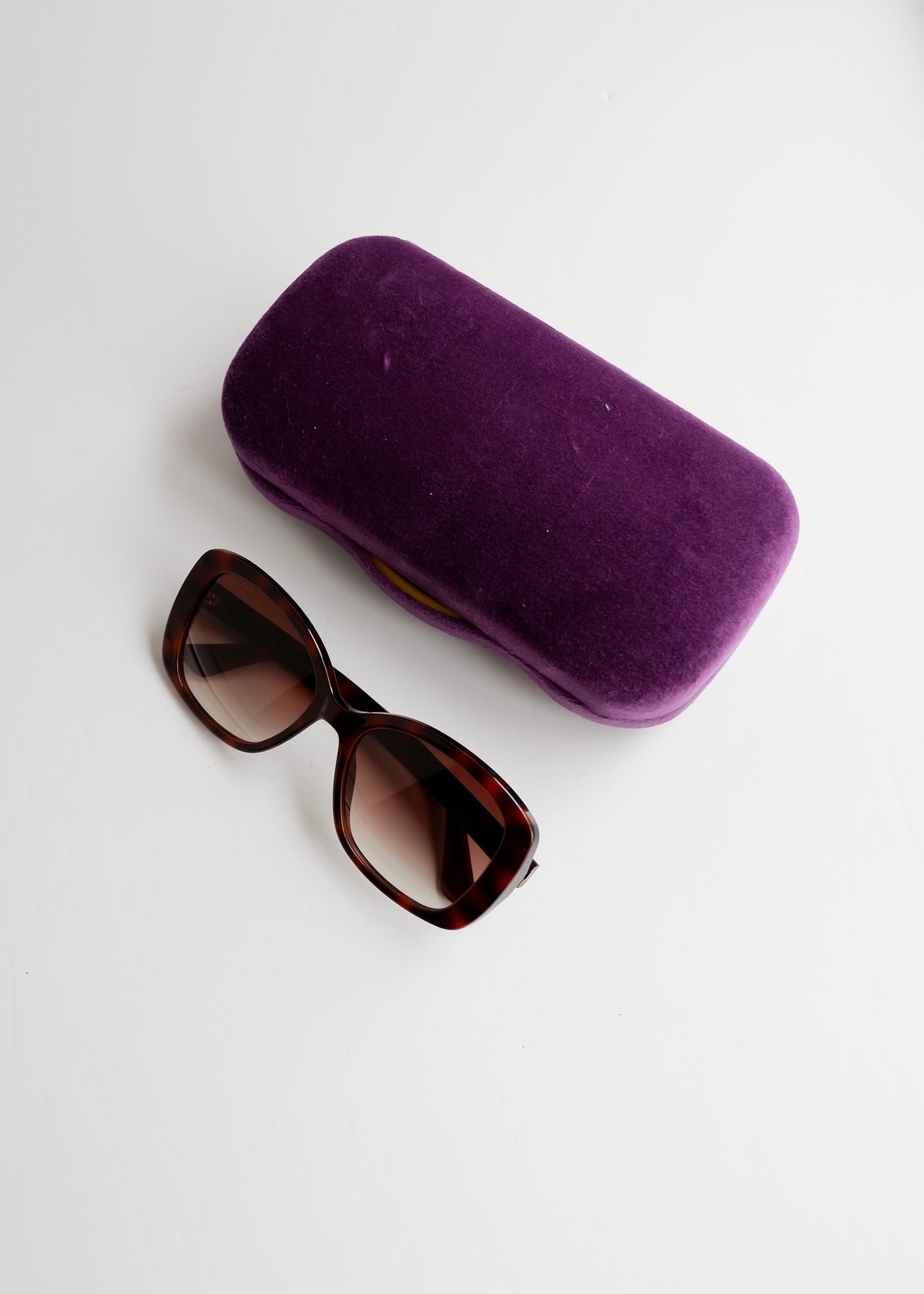 Preowned Gucci GG Logo Brown Oversized Sunglasses