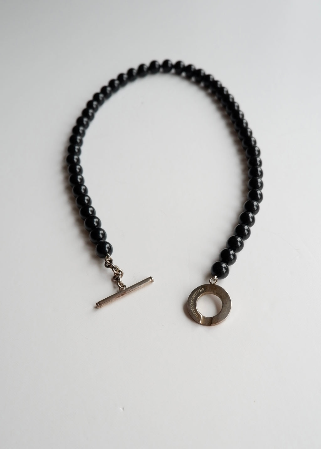 Preowned Tiffany & Co. Black Onyx Bead Necklace