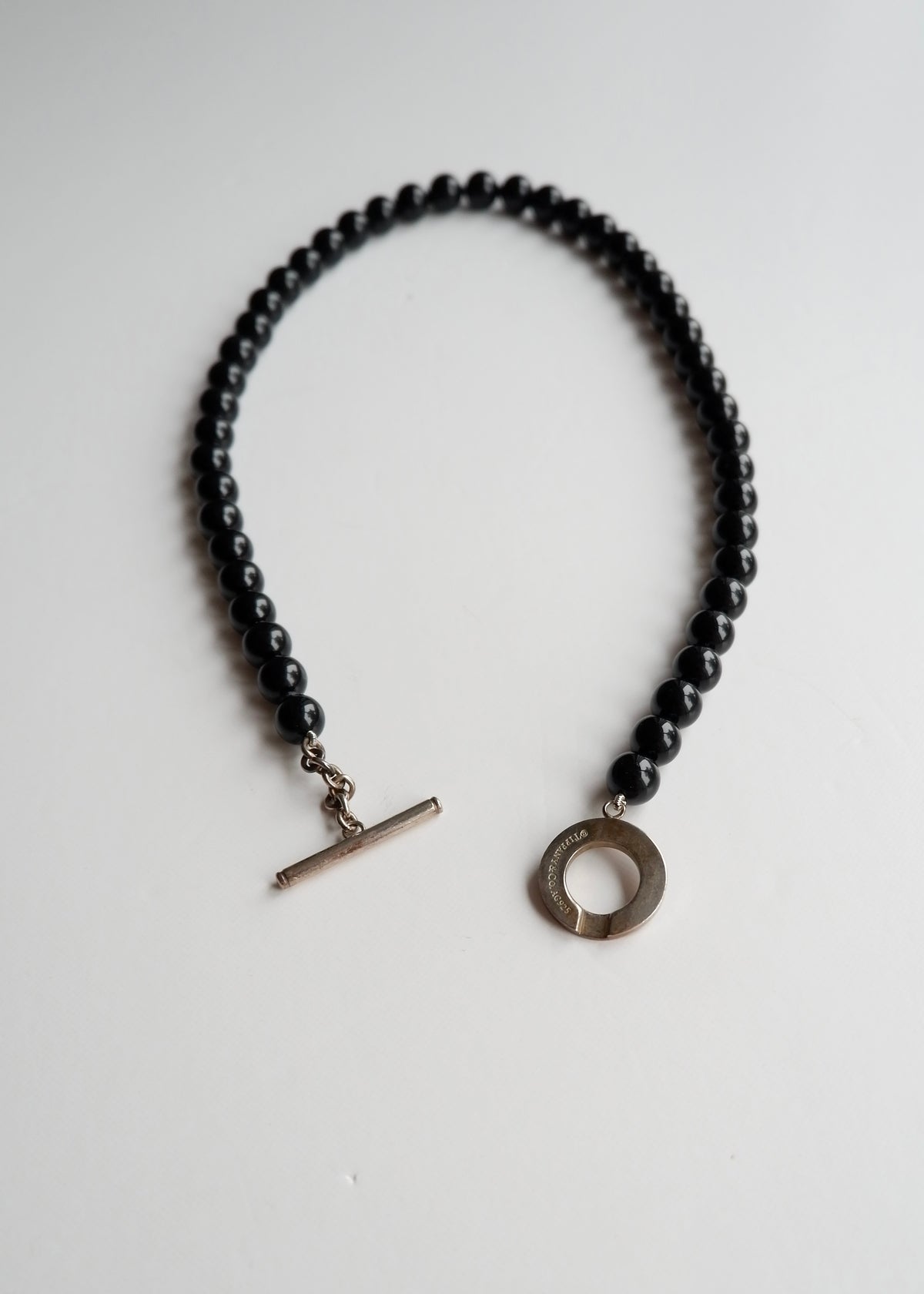 Preowned Tiffany & Co. Black Onyx Bead Necklace