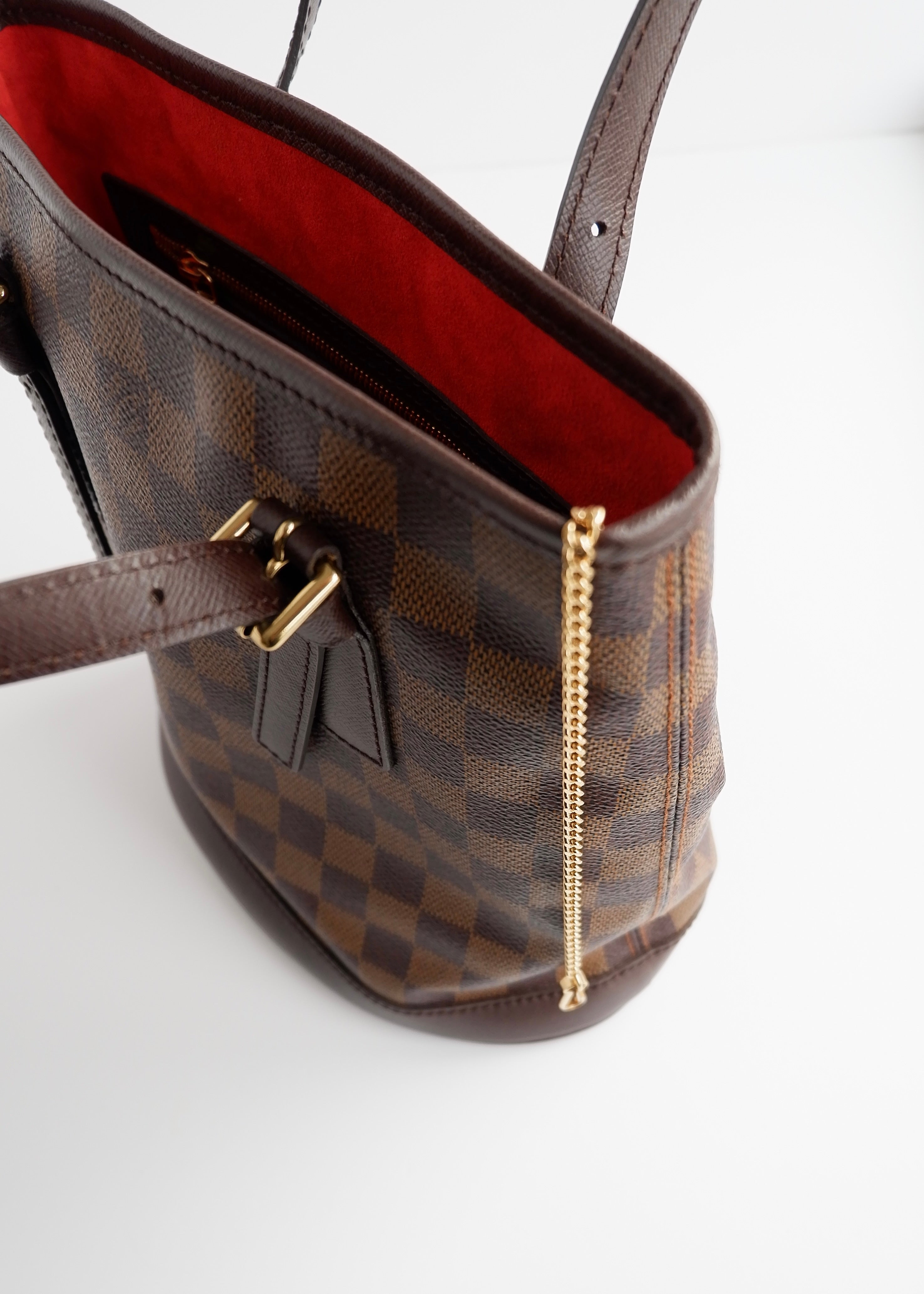 Authentic Preowned Louis Vuitton Damier Ebene Marais Bucket Bag