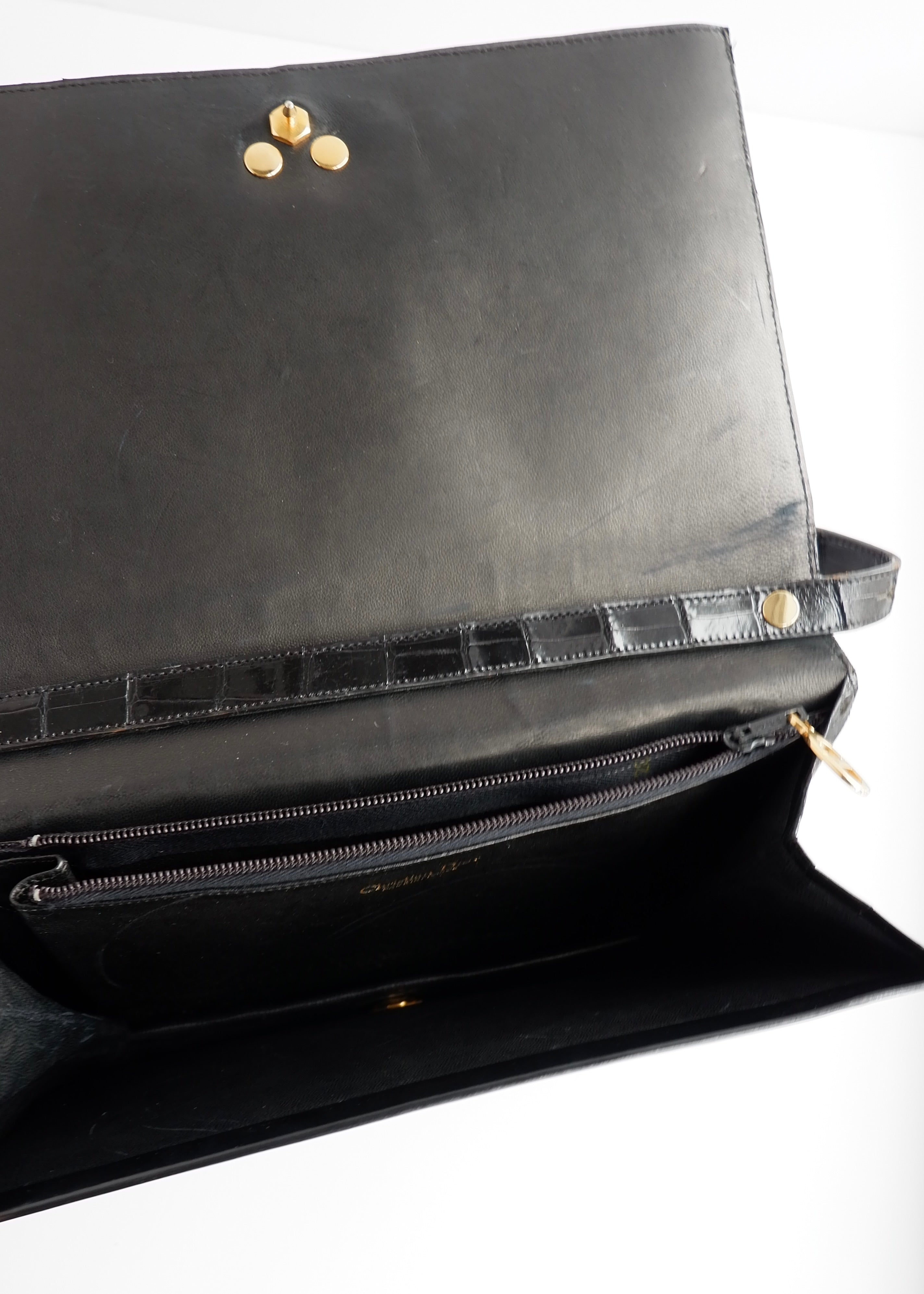 Authentic Preowned Vintage Dior Black Patent Leather Shoulder Bag