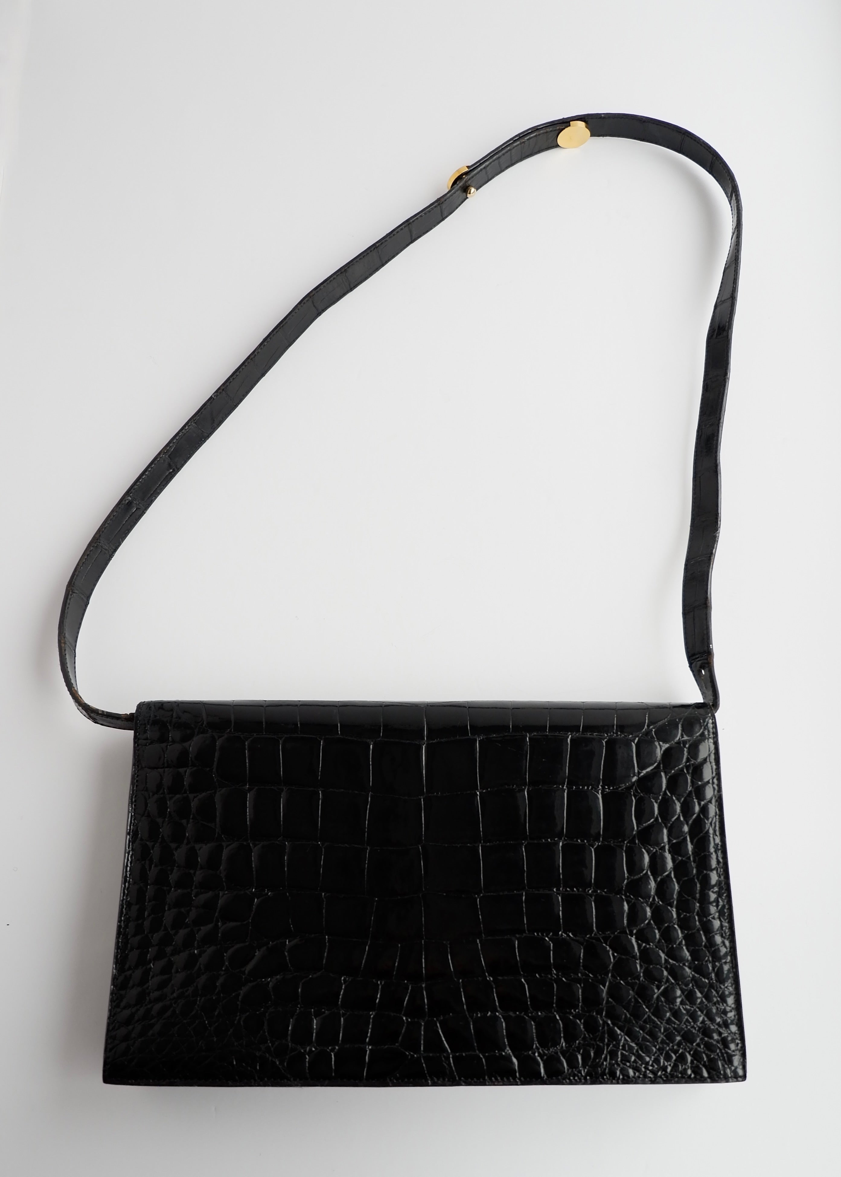 Authentic Preowned Vintage Dior Black Patent Leather Shoulder Bag