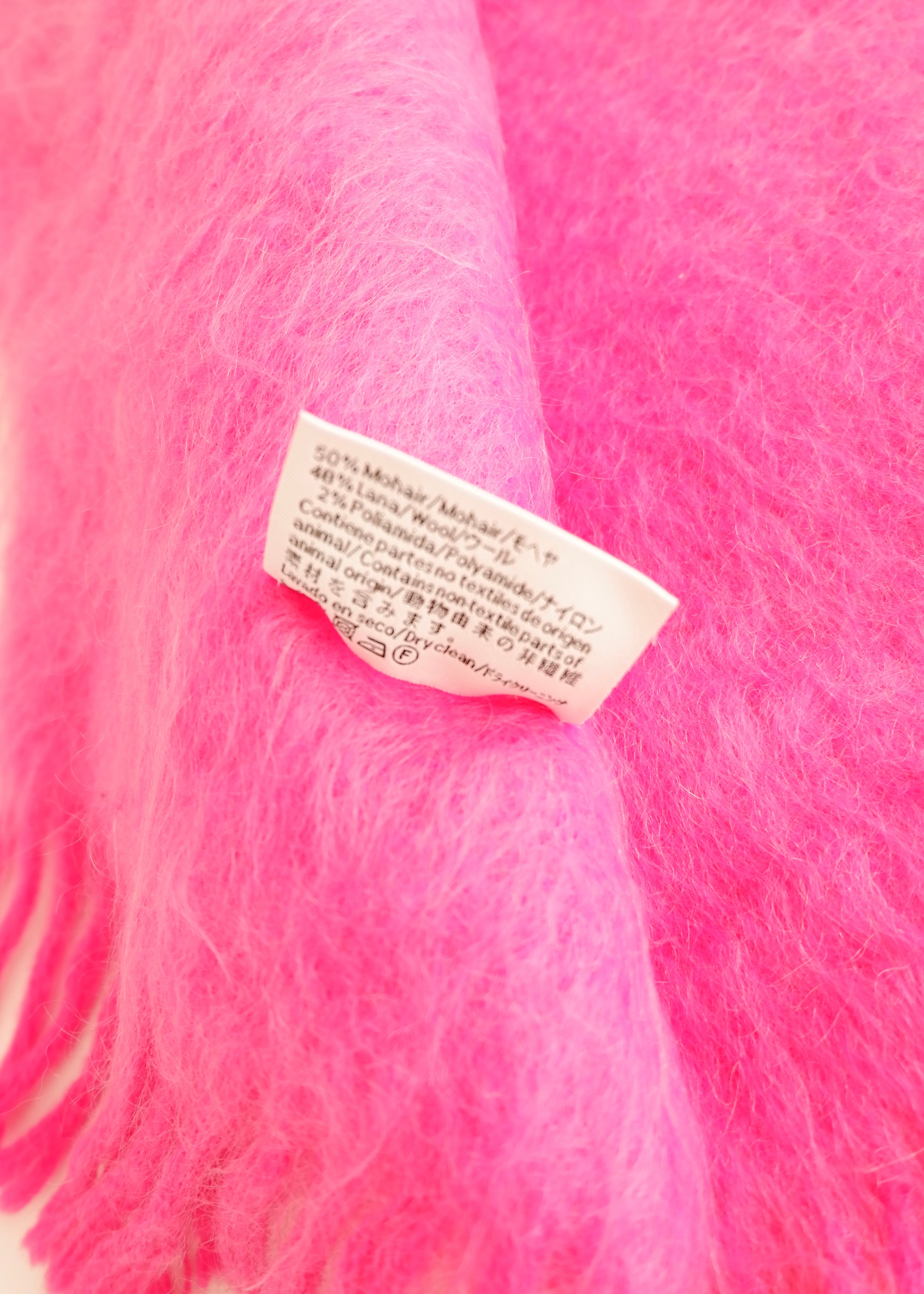 Authentic Preowned Loewe Pink Mohair Scarf