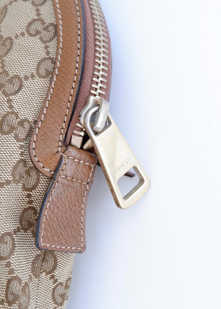 Preowned Gucci Brown GG Canvas Bowler Shoulder Bag