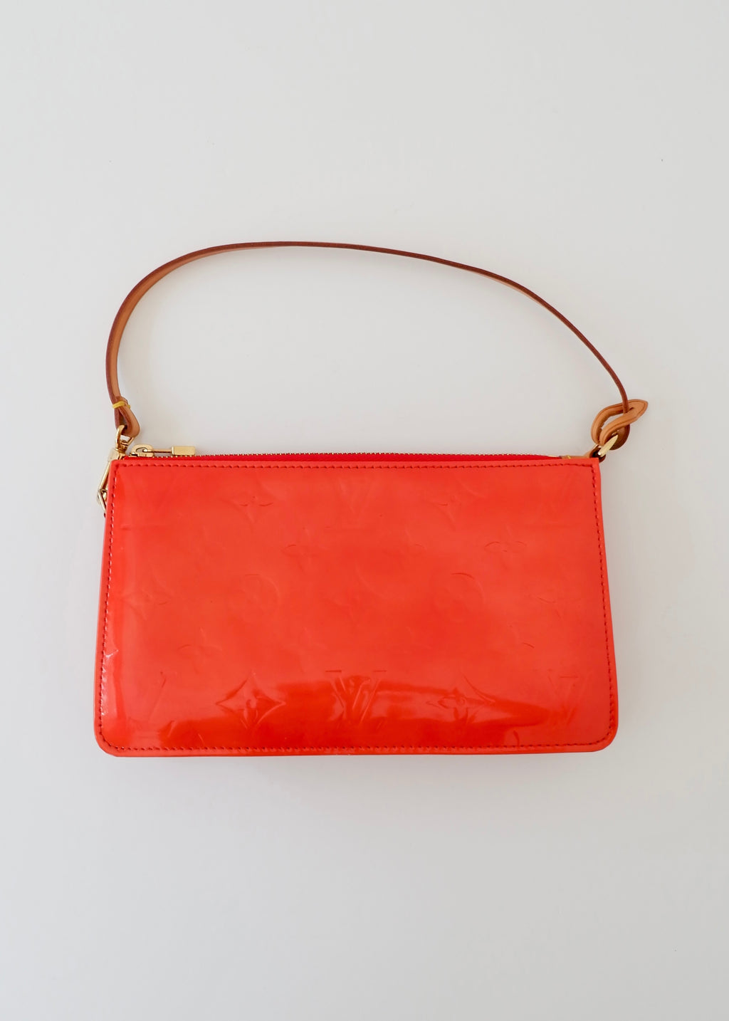 Authentic Preowned Louis Vuitton Red Vernis Lexington Pochette Shoulder Bag