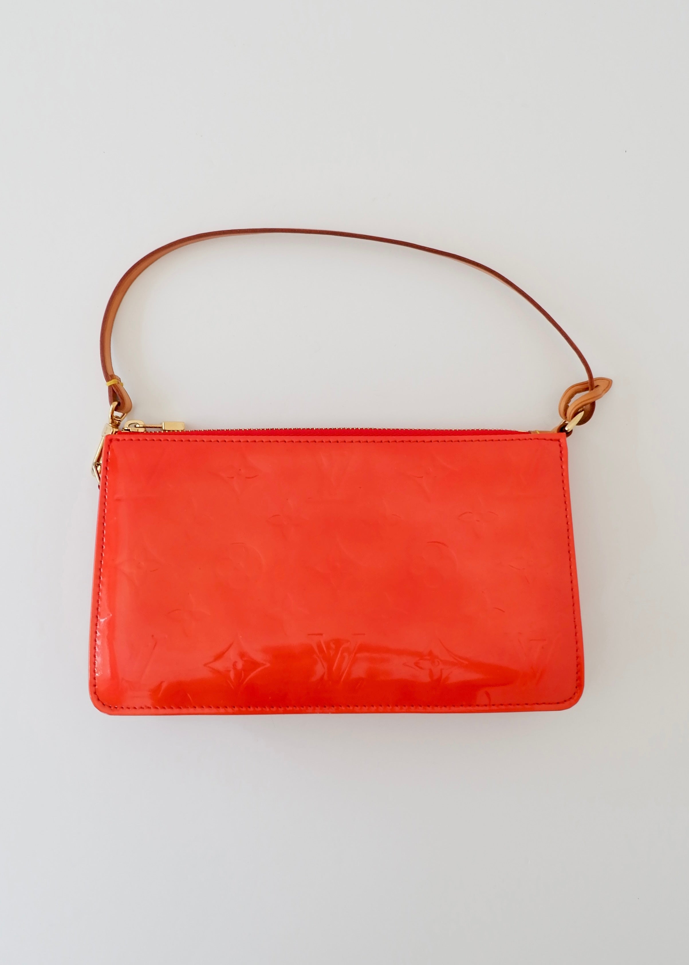Authentic Preowned Louis Vuitton Red Vernis Lexington Pochette Shoulder Bag